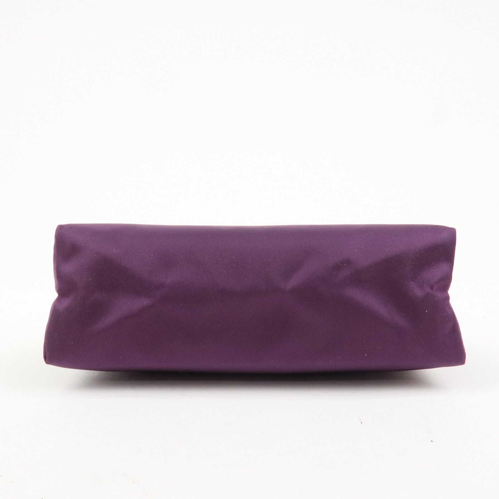 Ferragamo Set Of 2 Leather Nylon Pouch Black Purple Gold