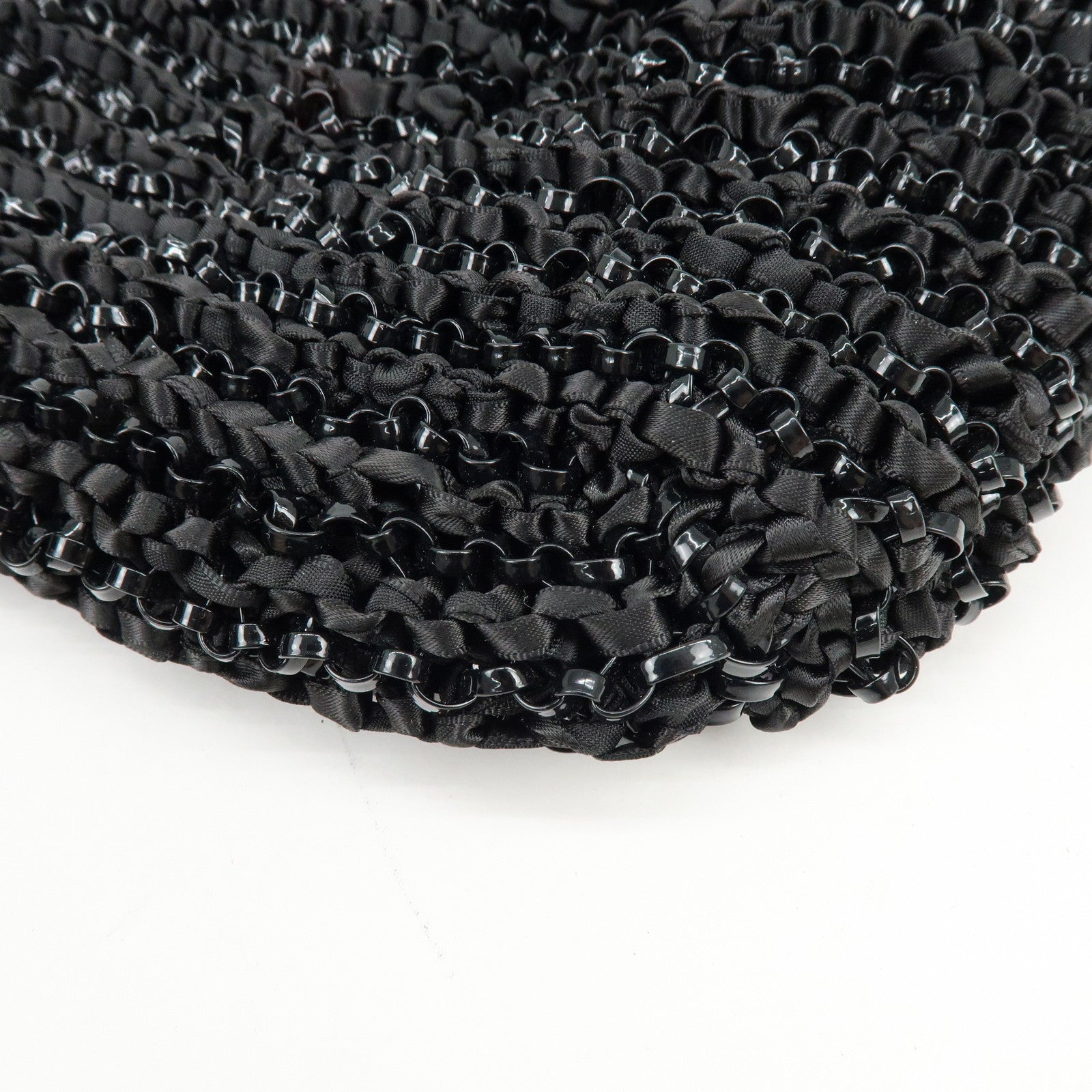 ANTEPRIMA PVC Wire Bag Ribbon 2Way Bag Hand Bag Black