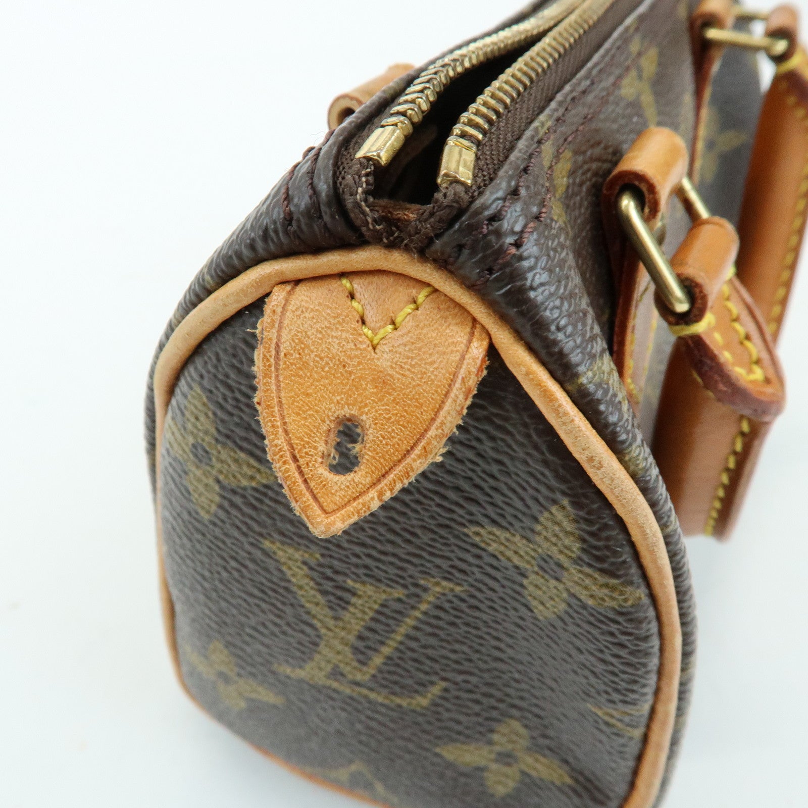 Louis Vuitton Monogram Mini Speedy Hand Shoulder Bag Brown M41534