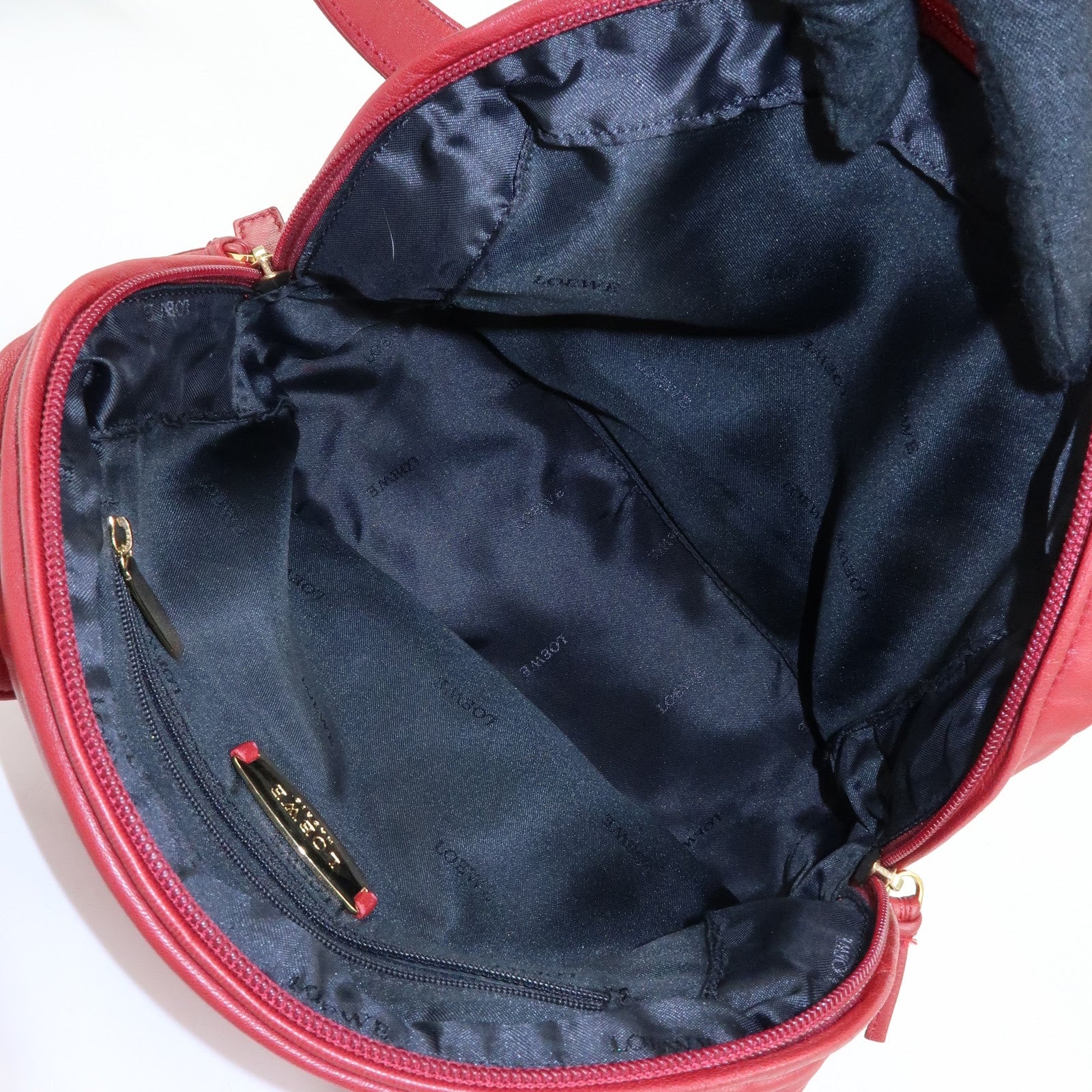 LOEWE Anagram Nappa Leather Hand Bag Shoulder Bag Red