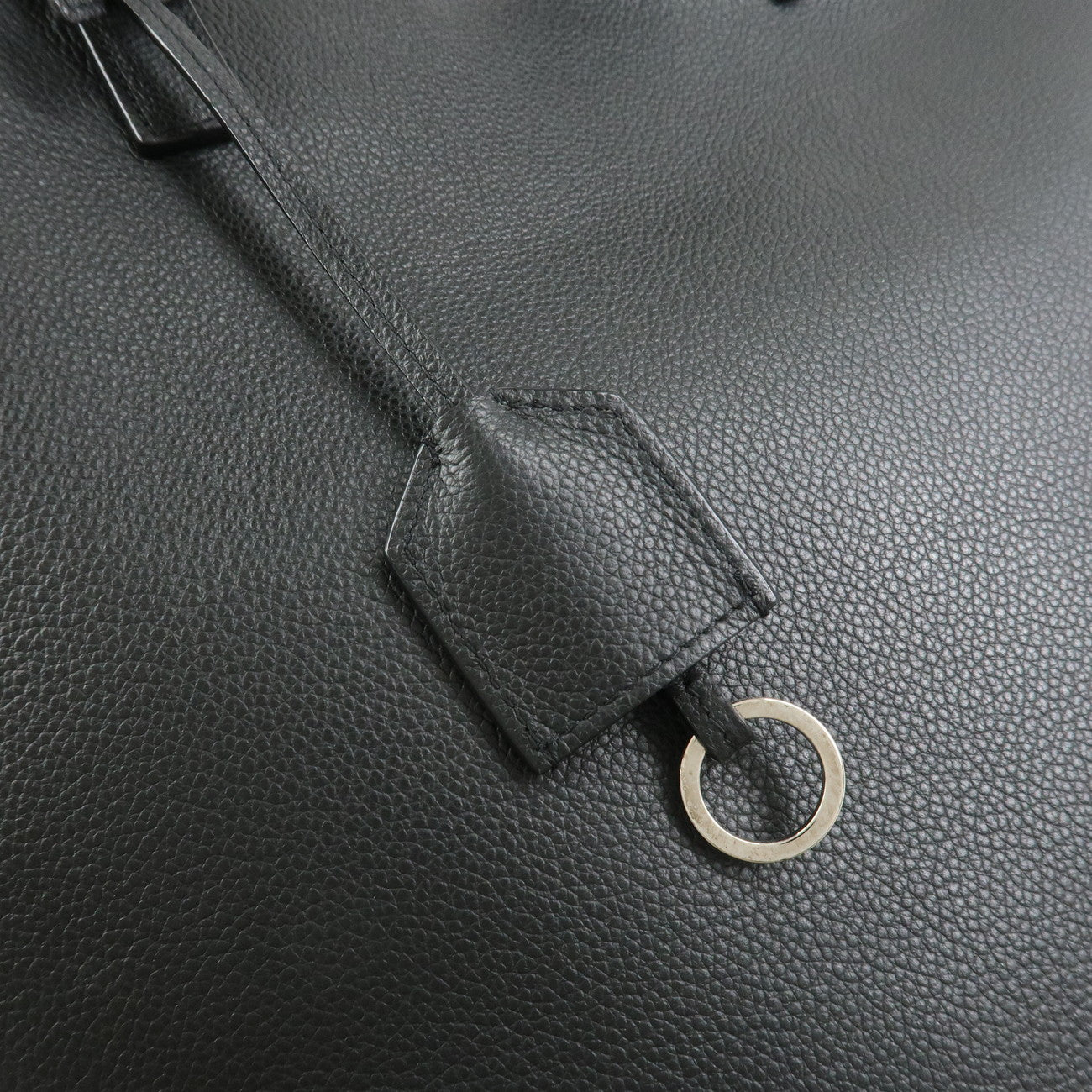 SAINT LAURENT PARIS Leather Tote Bag Hand Bag Black 676657