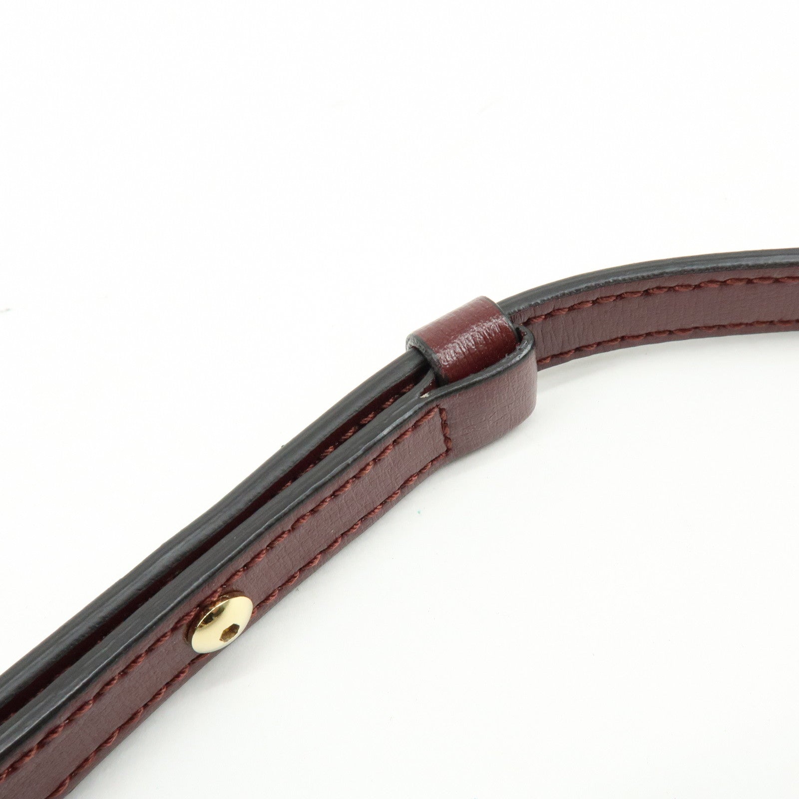 Ferragamo Vara Ribbon Leather Chain Shoulder Bag Bordeaux