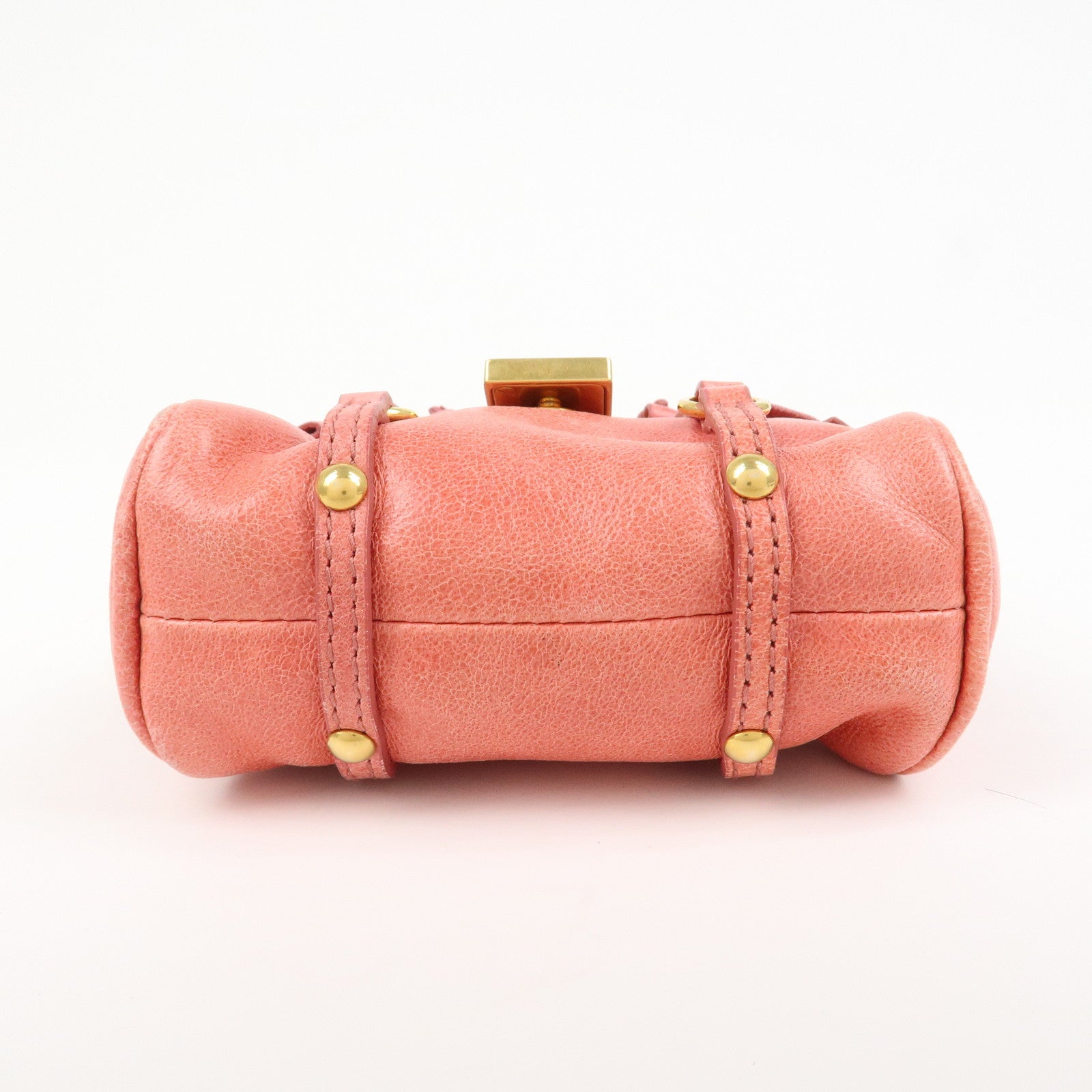 MIUMIU Leather Small Purse Bag Charm Key Charm Pink