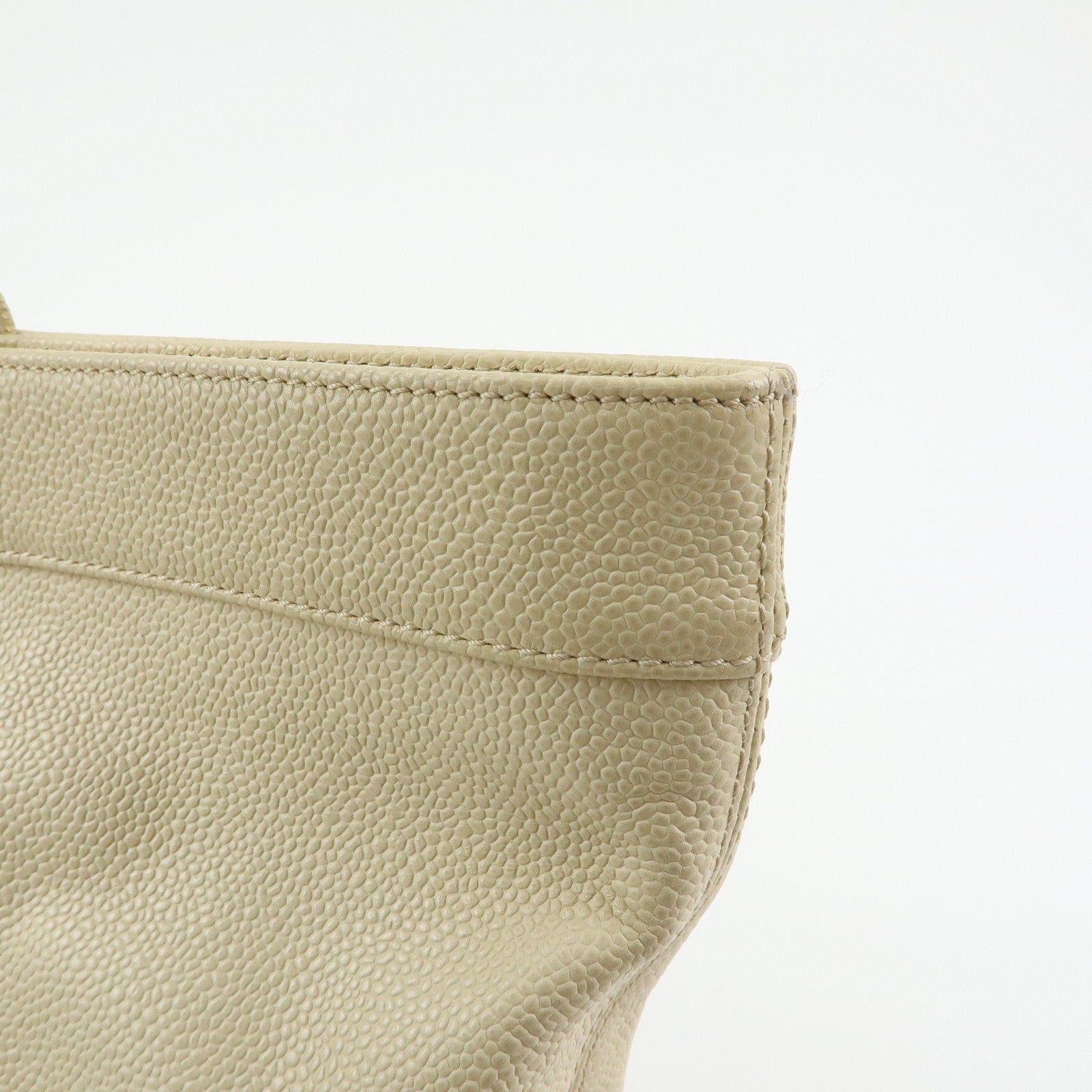 CHANEL COCO Mark Caviarskin Shoulder Bag Tote Bag Ivory