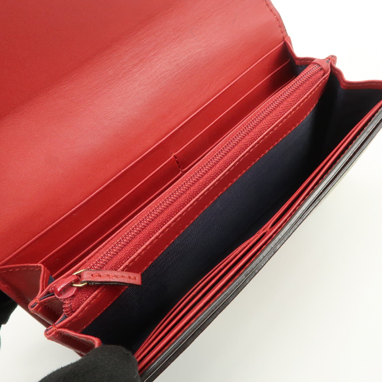 GUCCI GG Blooms GG Supreme Continental Wallet Beige Blue 404070