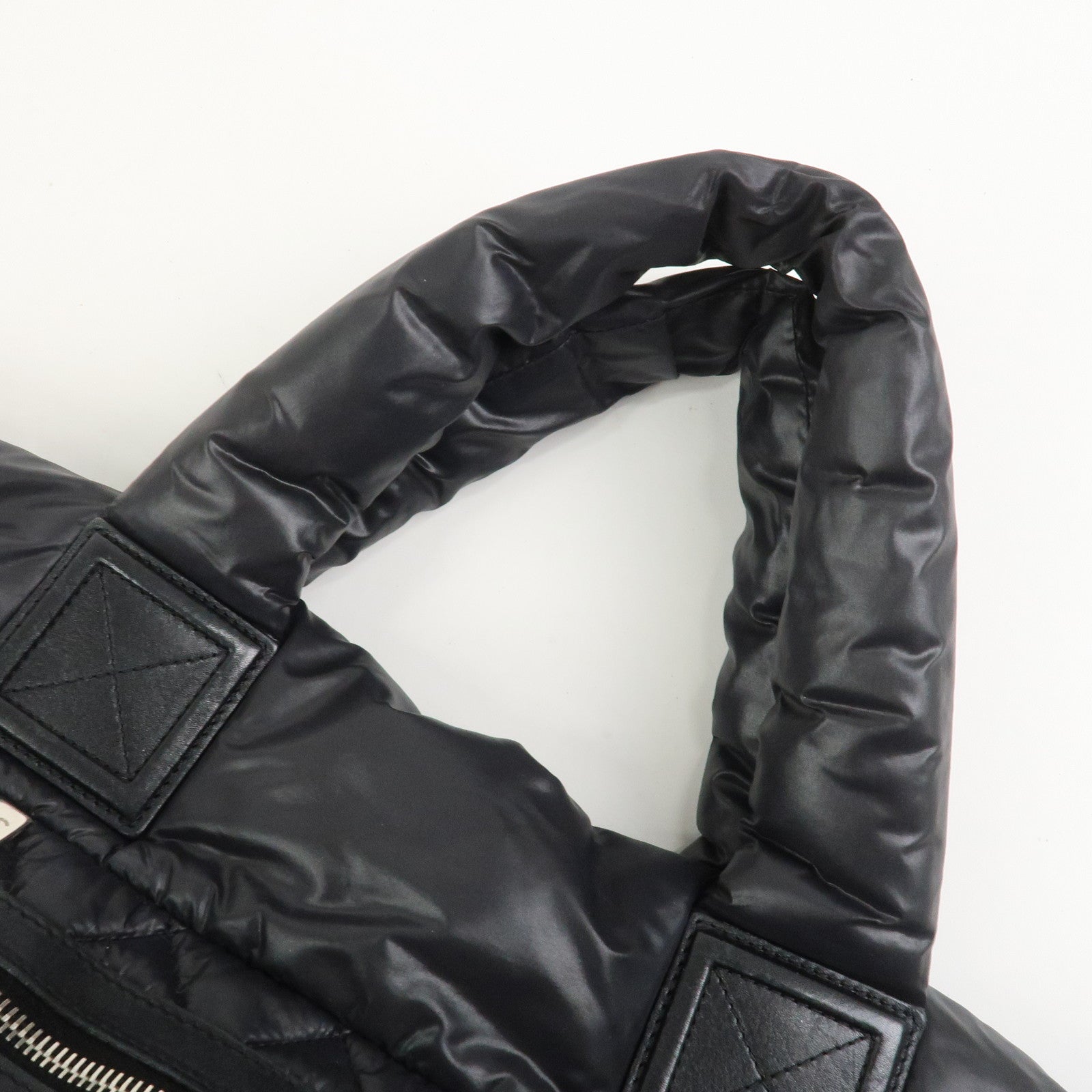 CHANEL COCO Cocoon PM Nylon Calf Leather Tote Bag Black A48610