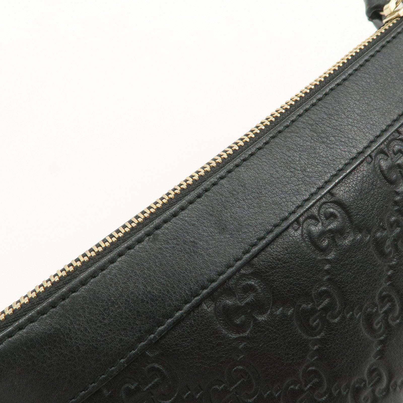 GUCCI Guccissima Leather Clutch Bag Pouch Black 274181