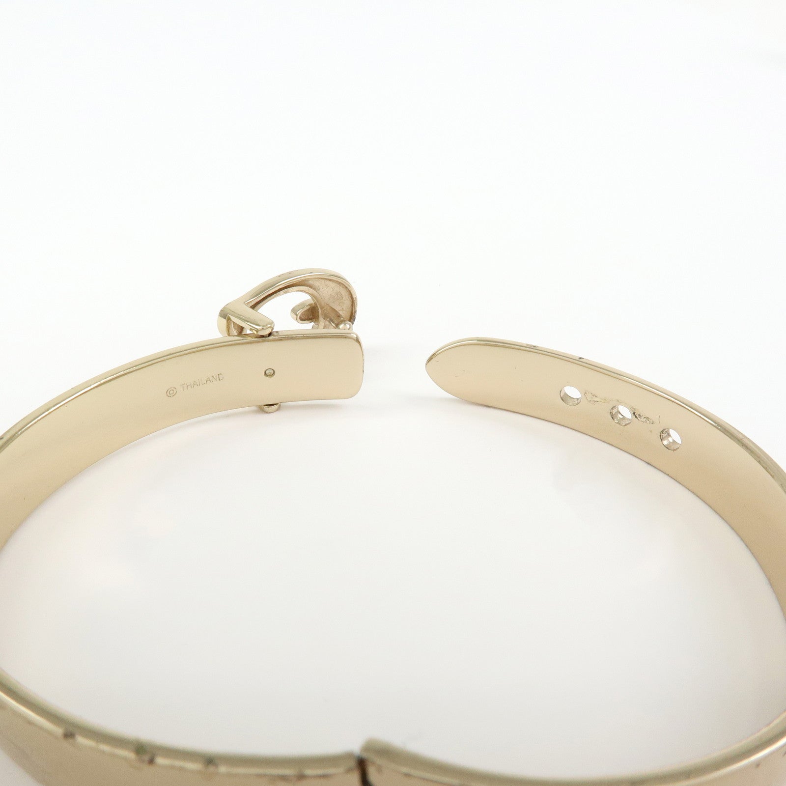 COACH Signature Set of 3 Card Case Charm Bracelet Beige Ivory Gold