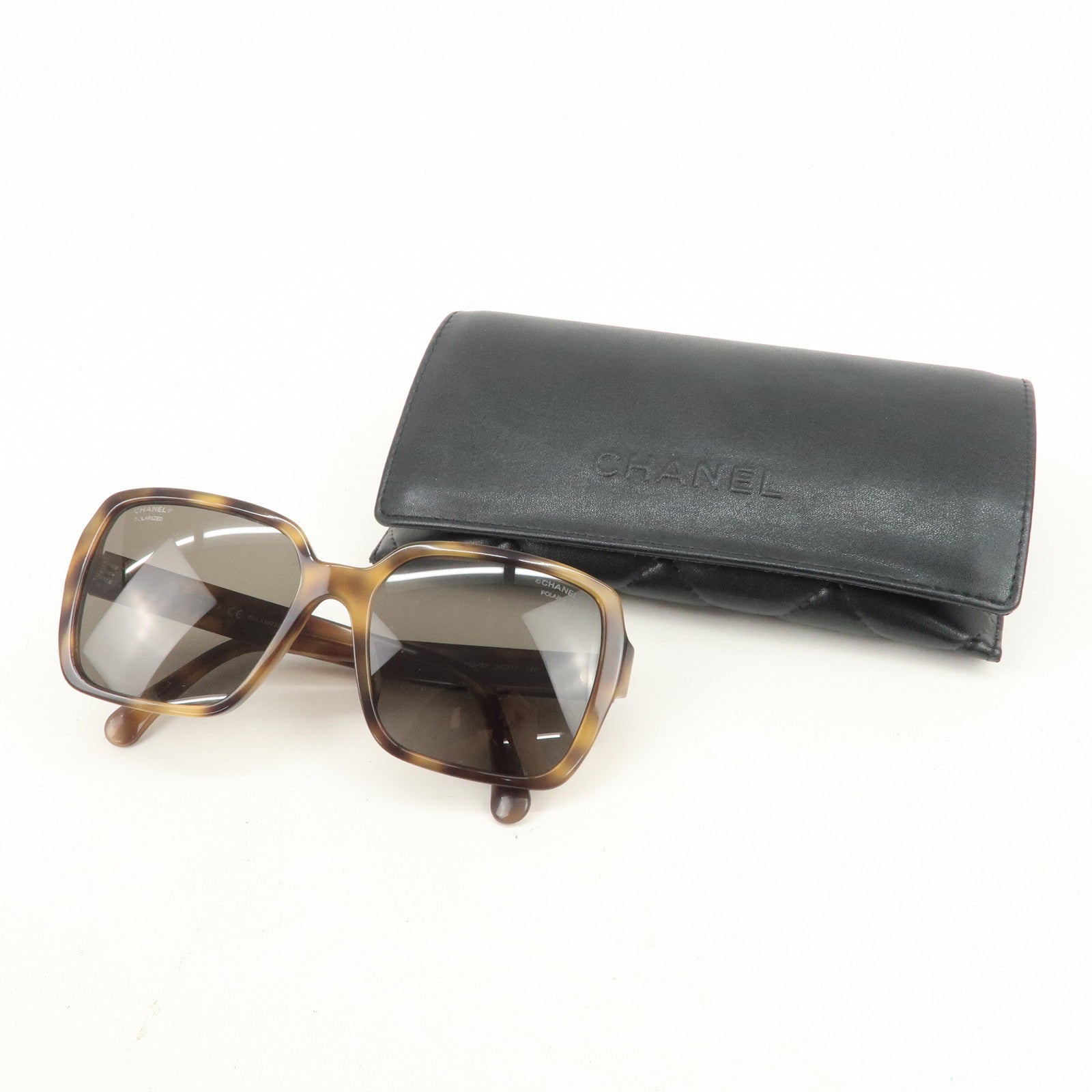 CHANEL Logo Plastic Sunglasses 5408-A c.1662/83 56□17 140 3P