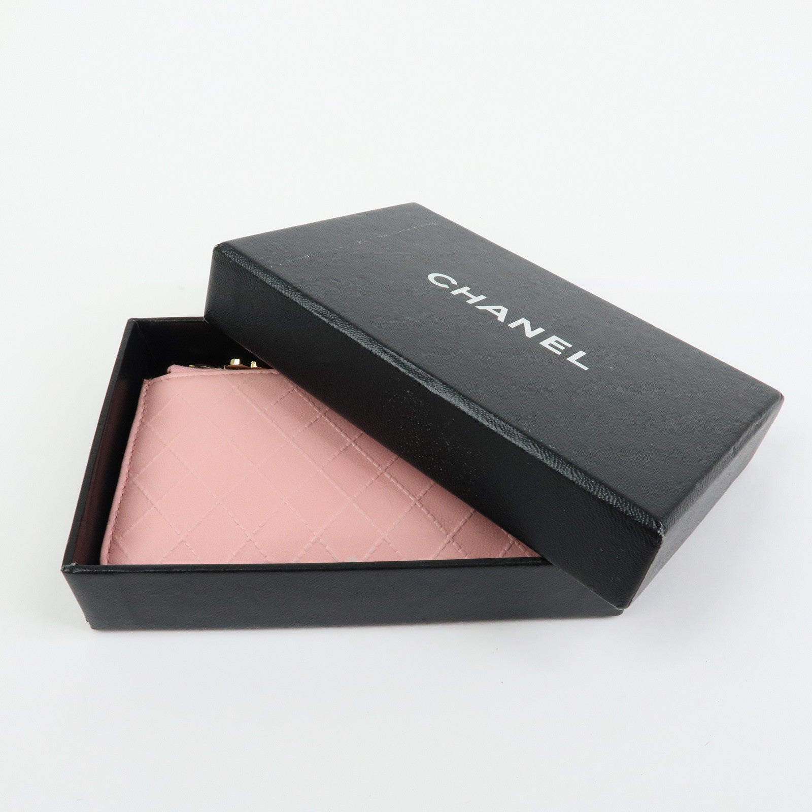 CHANEL Camellia Leather Key Case Coin Case Ginza Exclusive Pink