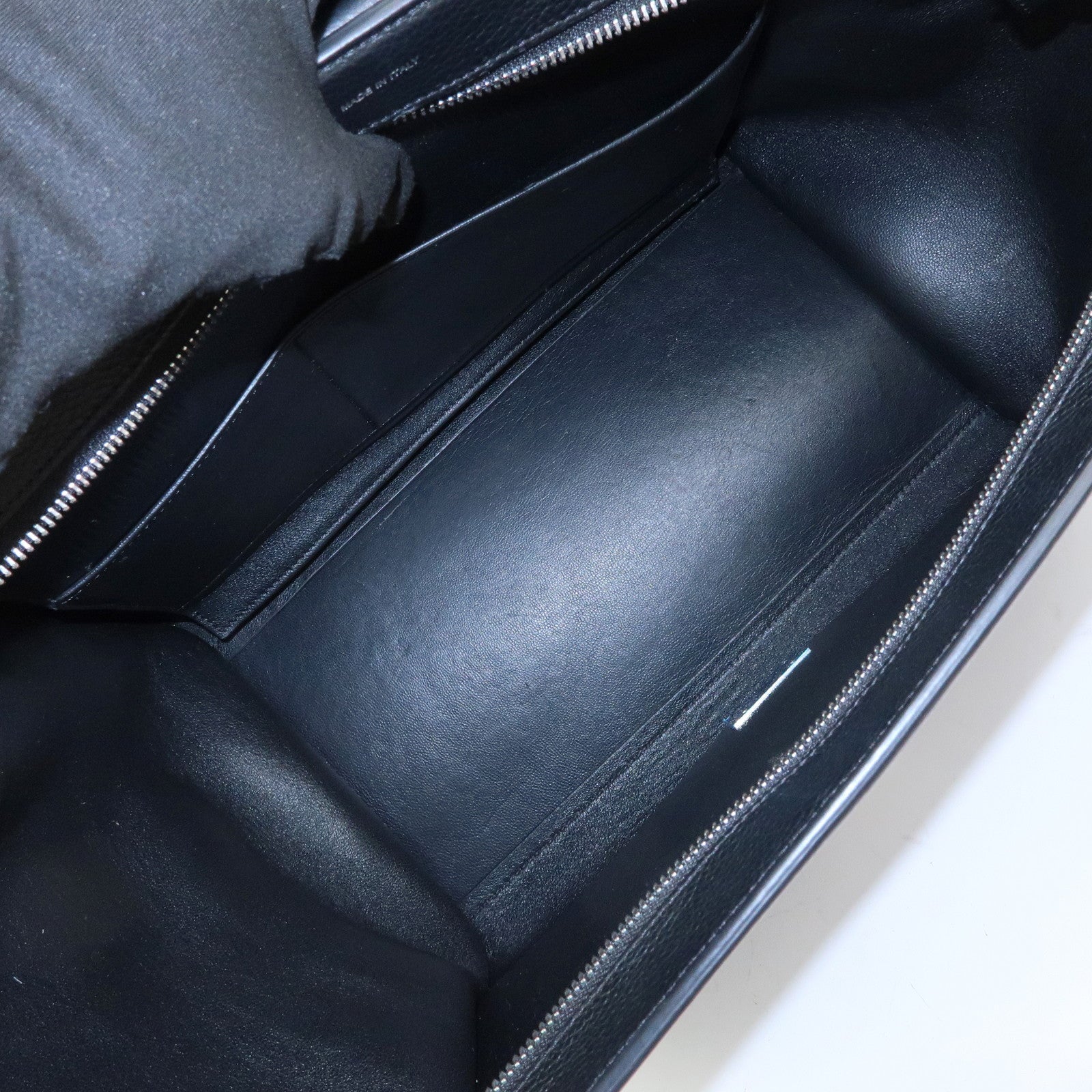 CELINE Trapeze Leather Suede 2WAY Bag Shoulder Bag Black