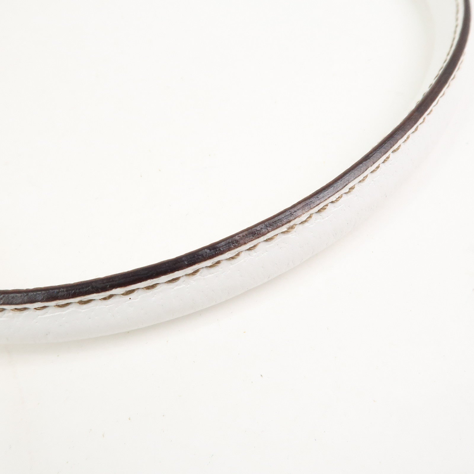 Ferragamo Logo Leather Shoulder Bag Hand Bag White