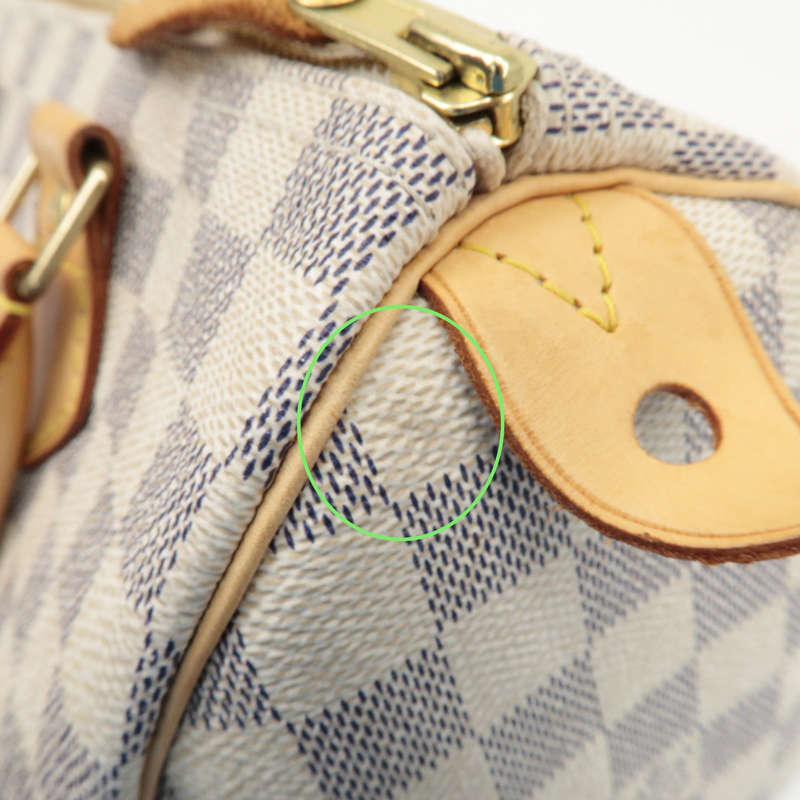 Louis Vuitton Damier Azur Speedy 25 Boston Bag Hand Bag N41534 Used