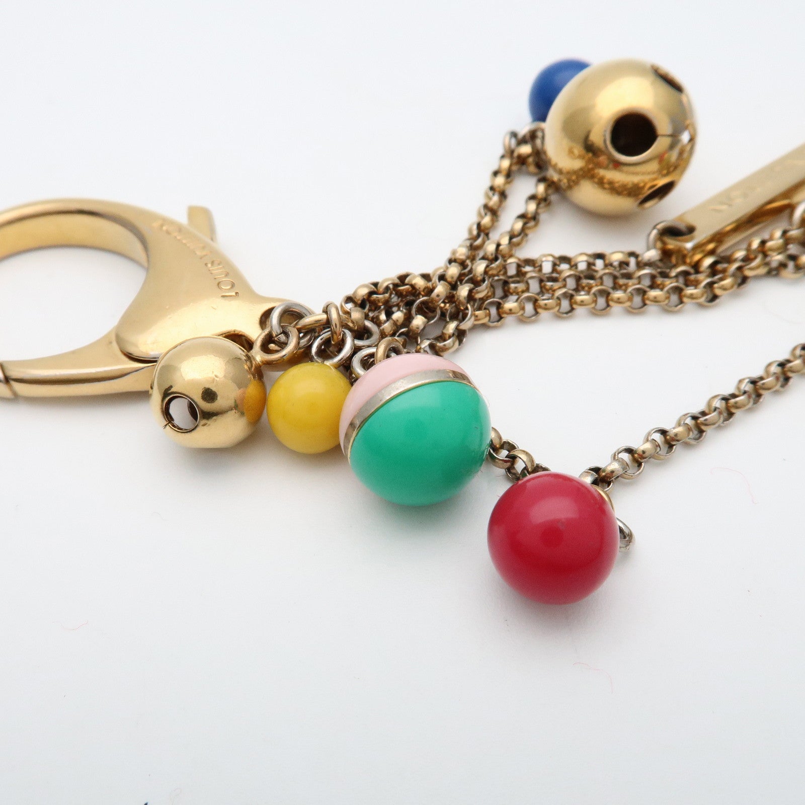 Louis Vuitton Porte Cles Grelots Bag Charm Gold Multicolor M62227