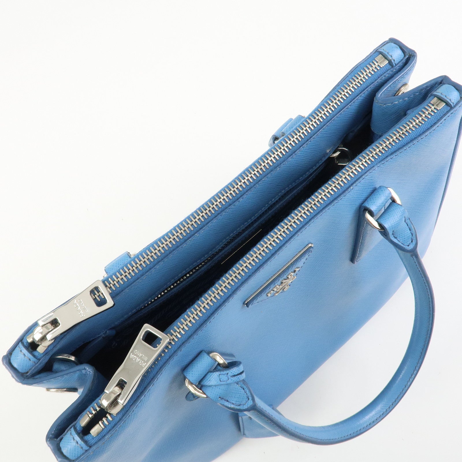 PRADA Traingle Logo Galleria 2Way Shoulder Bag Hand Bag 1BA863