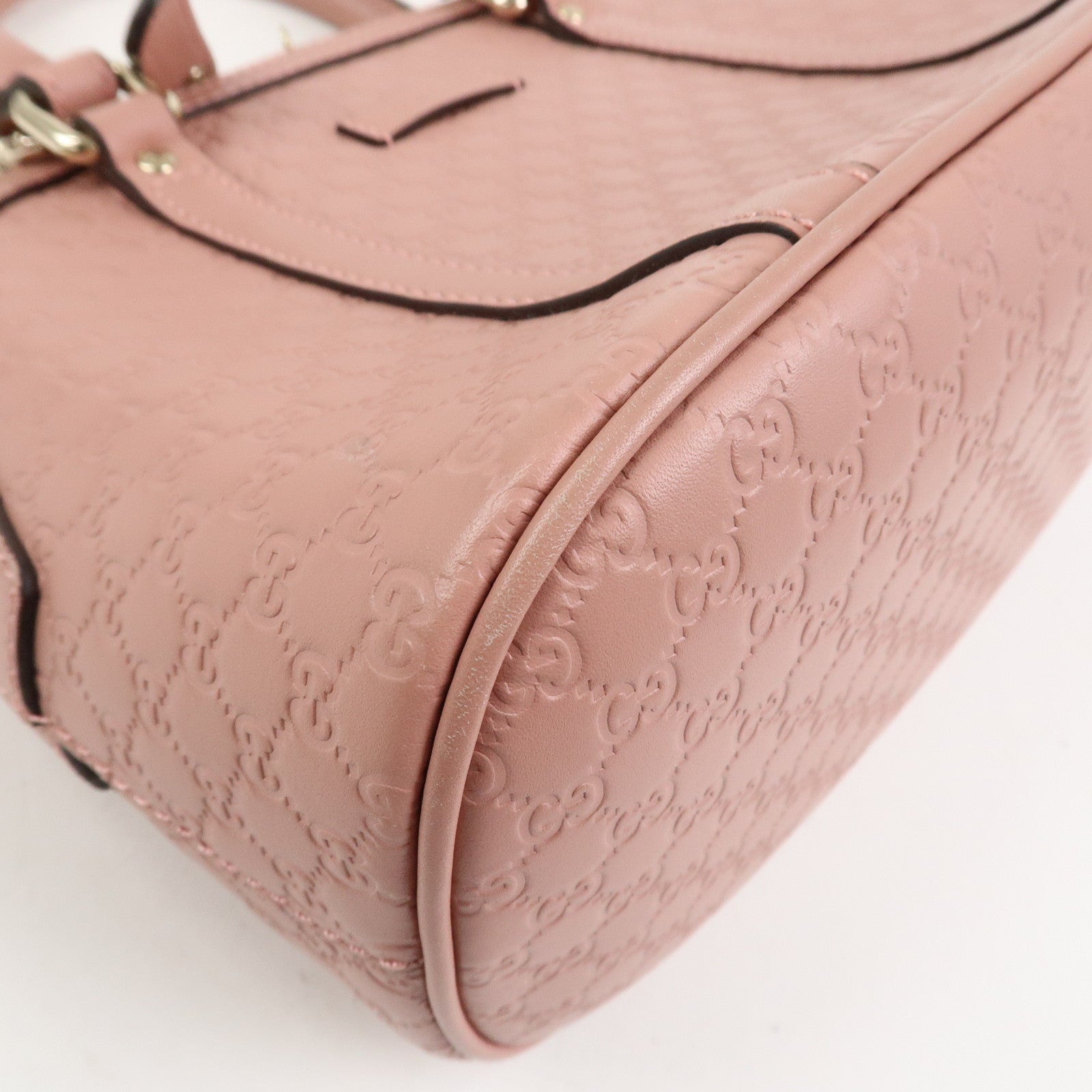 GUCCI Micro Guccissima Leather 2Way Hand Shoulder Bag Pink 449654