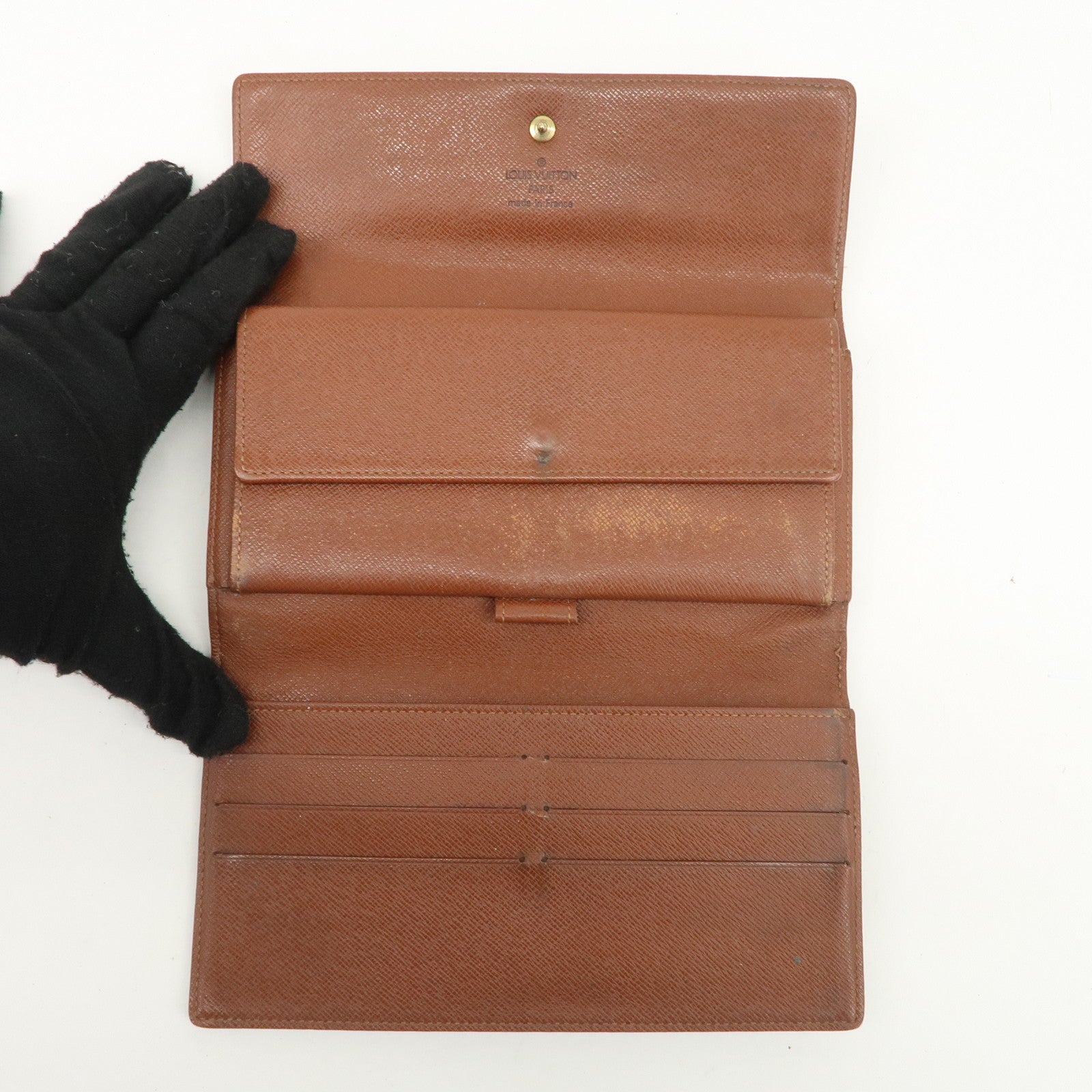 Louis Vuitton Set of 2 Monogram Canvas Long Wallet M61217 M61215 Used