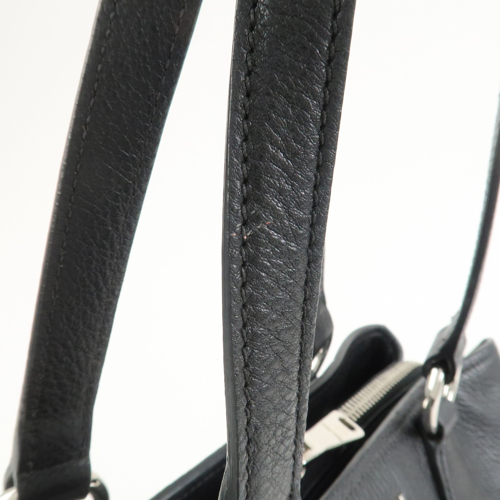 MIU MIU Logo Leather 2Way Shoulder Bag Hand Bag Black RR2014