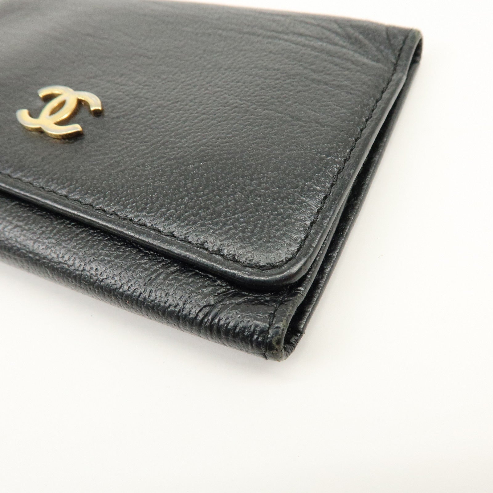 CHANEL COCO Mark Leather Key Case Key Holder Black