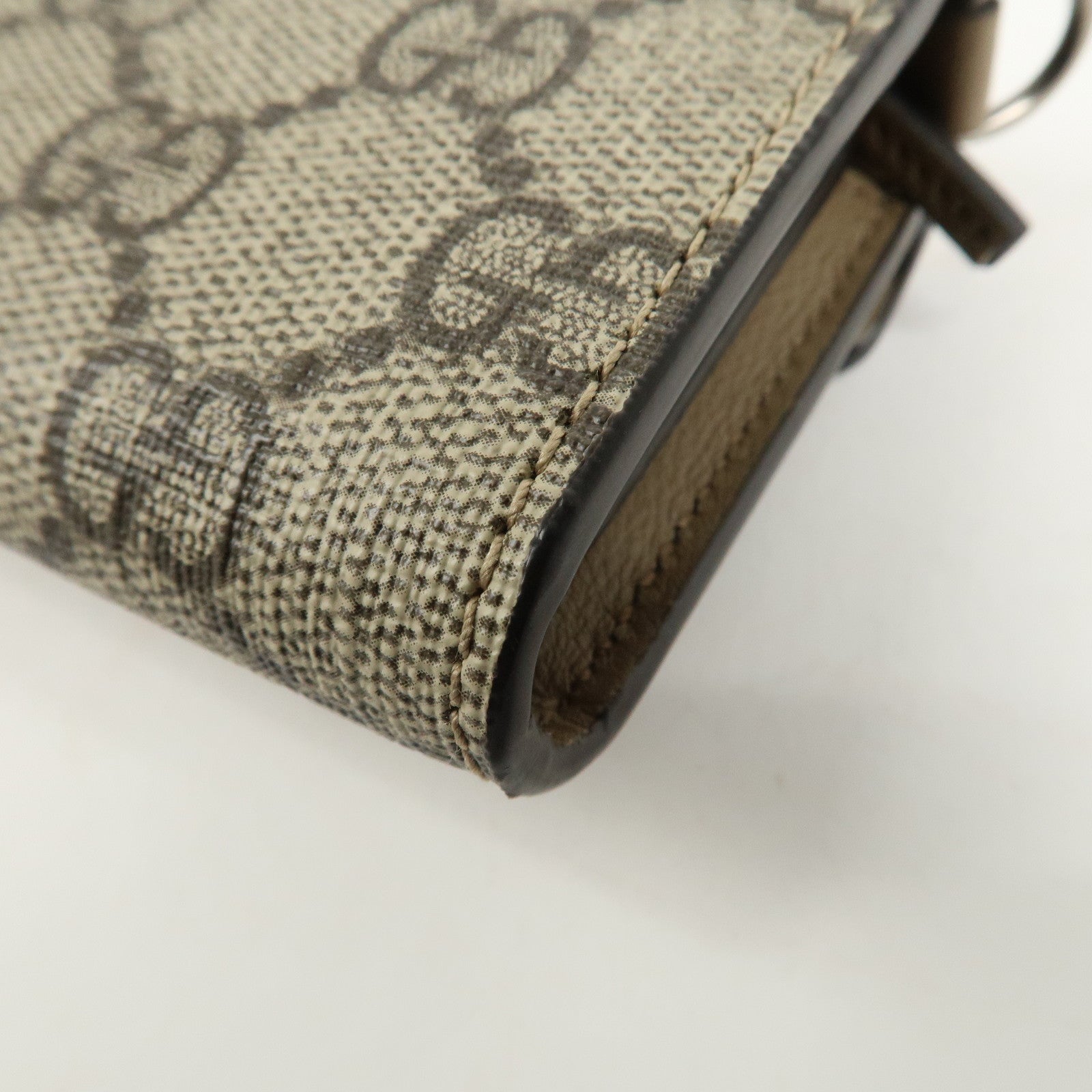 GUCCI Dionysus GG Supreme Mini Wallet Coin Case Beige 696804 Used