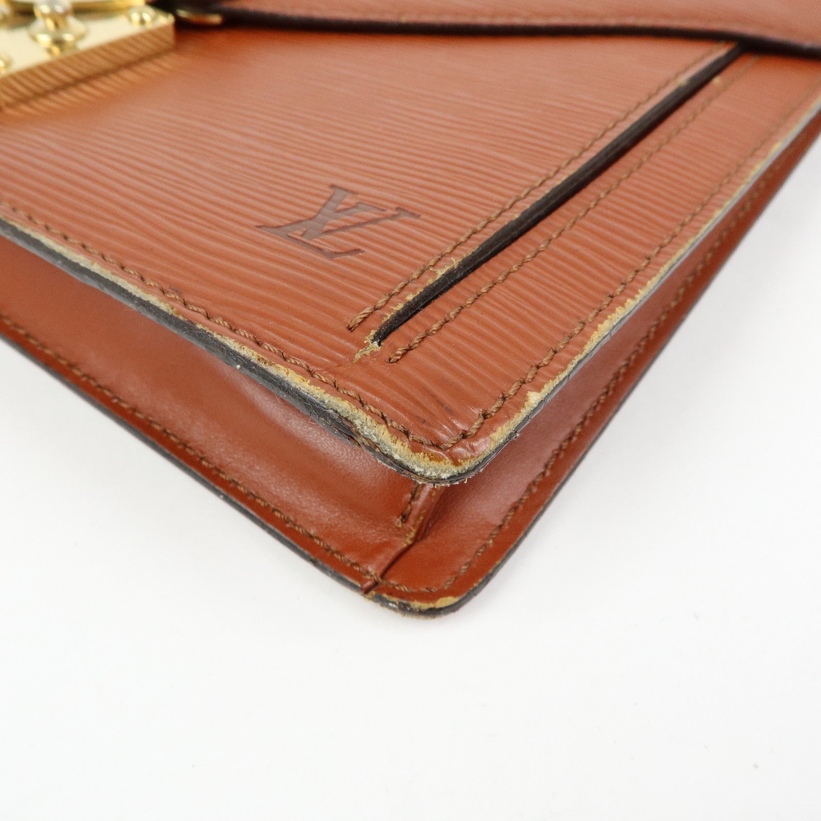 Louis Vuitton Epi Sellier Dragonne Clutch Bag Kenya Brown M52613