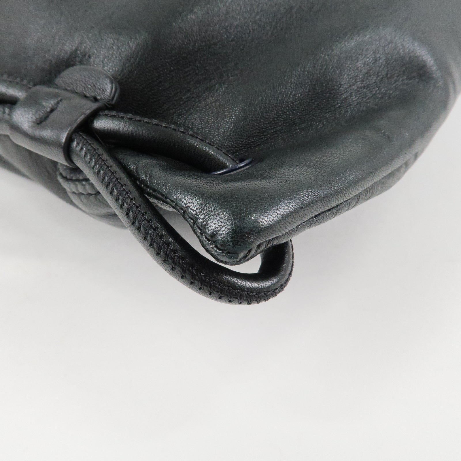 SAINT LAURENT PARIS Leather BackPack Rucksack Black Used