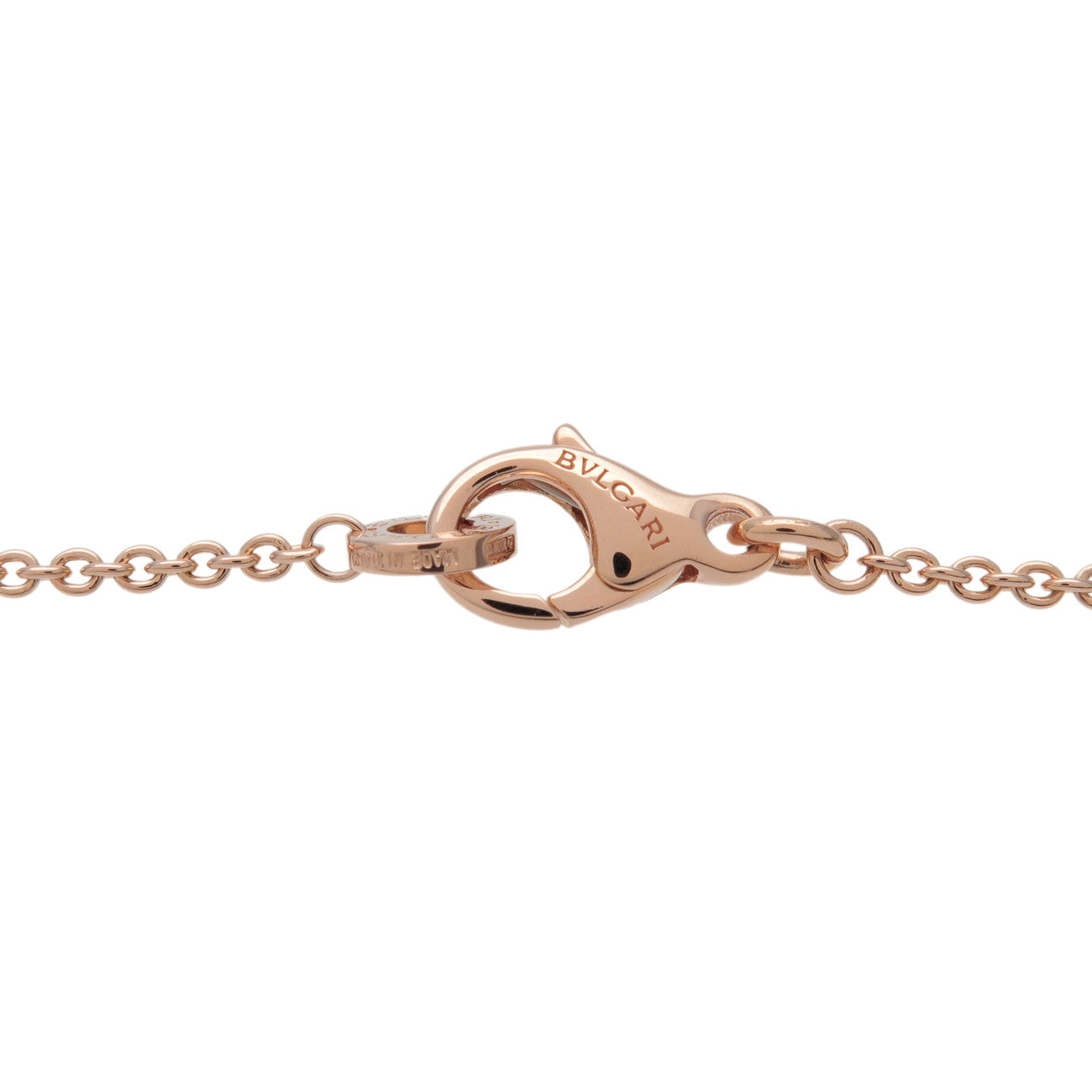 BVLGARI B-zero1 Diamond Necklace K18 750PG Ceramic Rose Gold Black