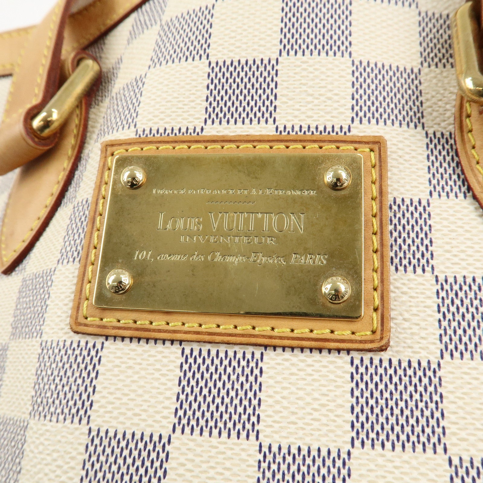 Louis Vuitton Damier Azur Hampstead PM Hand Bag Ivory N51207 Used