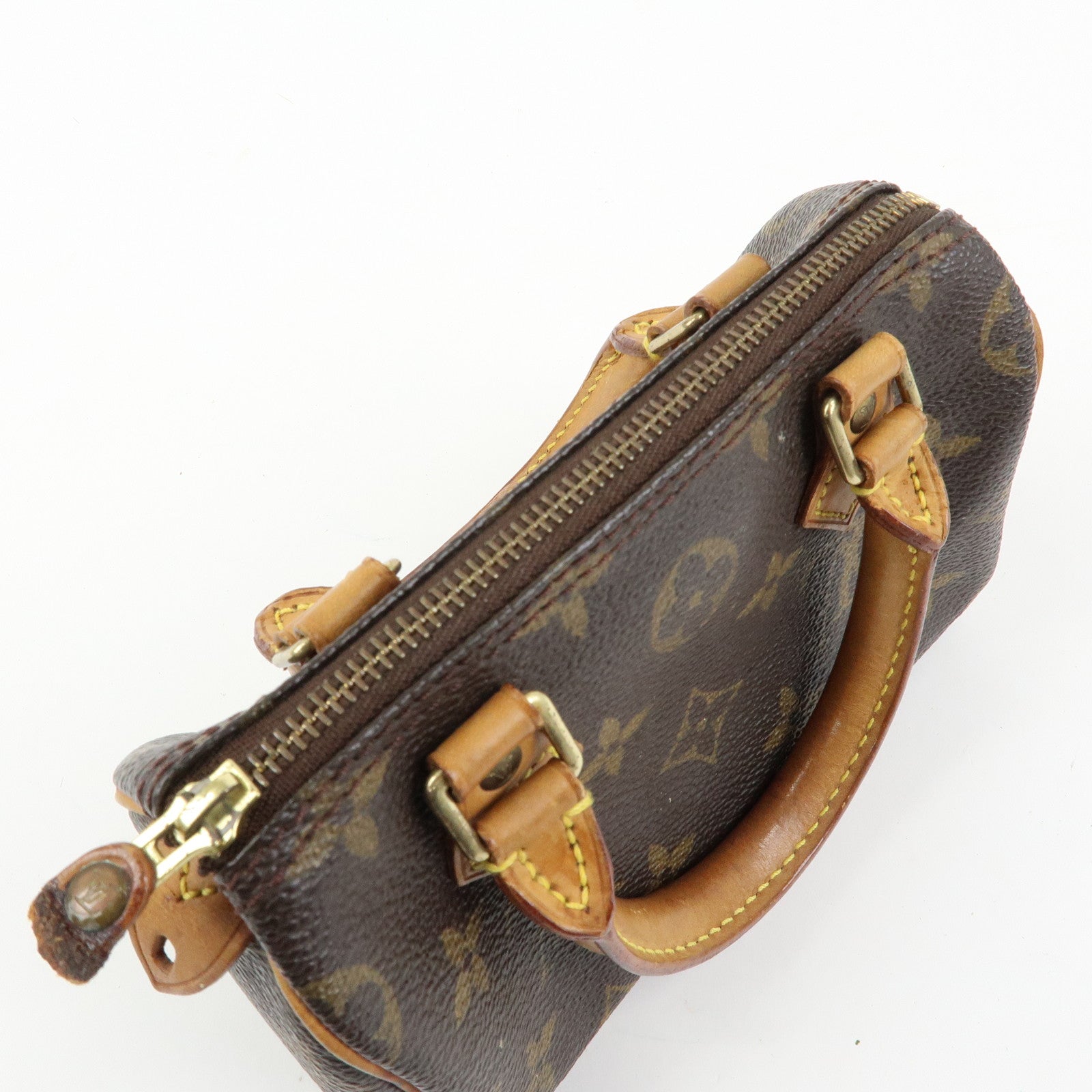 Louis Vuitton Monogram Mini Speedy Hand Bag Brown M41534