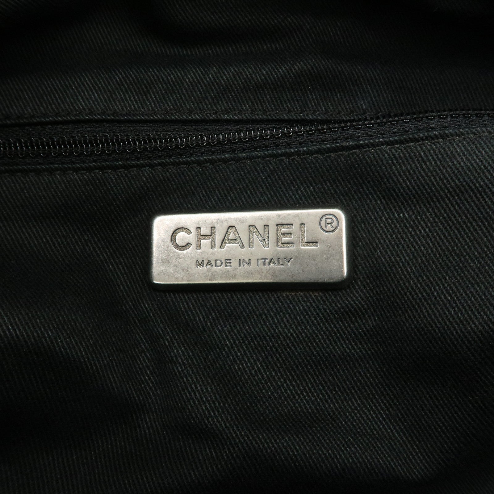 CHANEL COCO Mark Matelasse Caviar Skin Boston Bag Brown Gold HDW Used