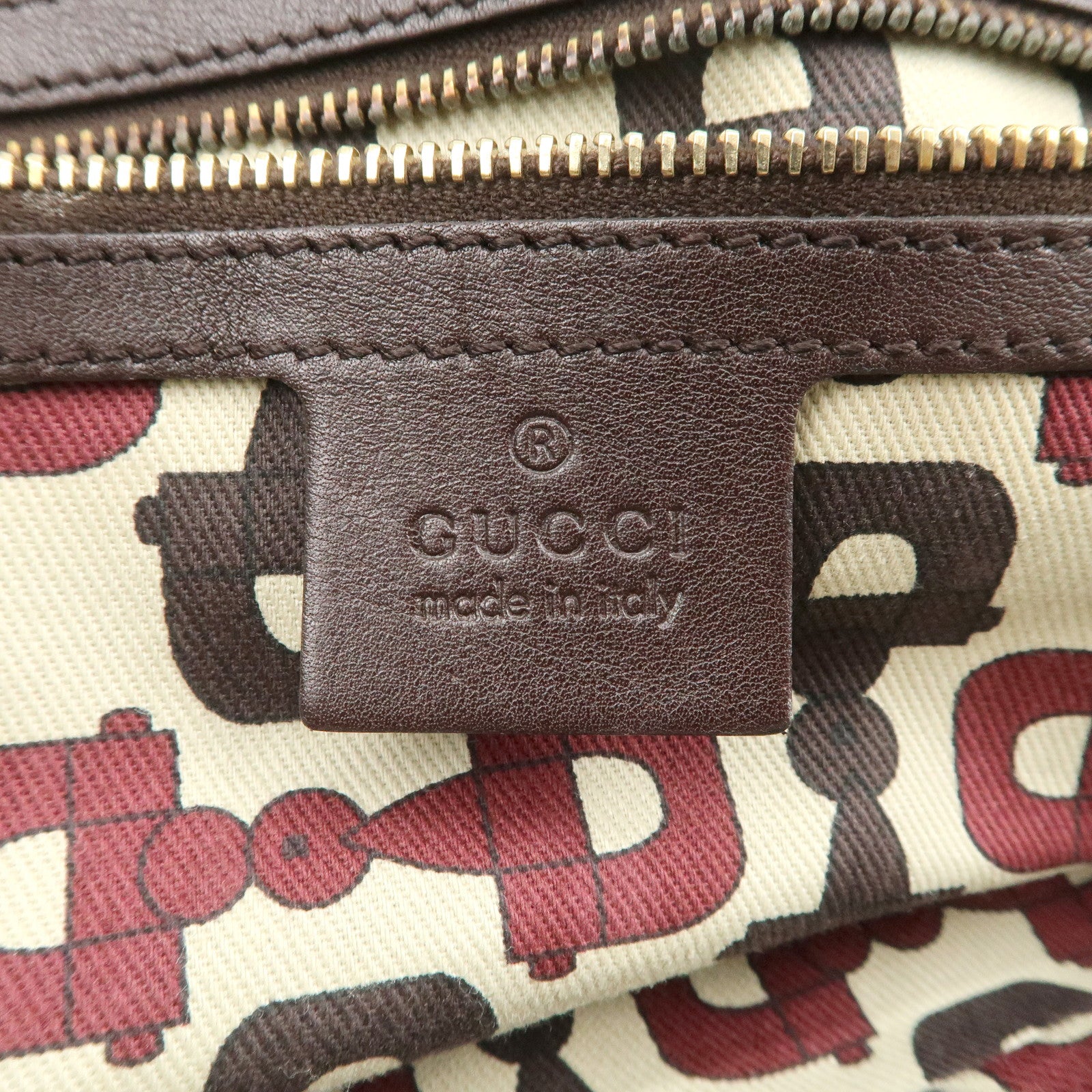 GUCCI Guccissima Histoire Leather Tote Bag Dark Brown 197019 Used