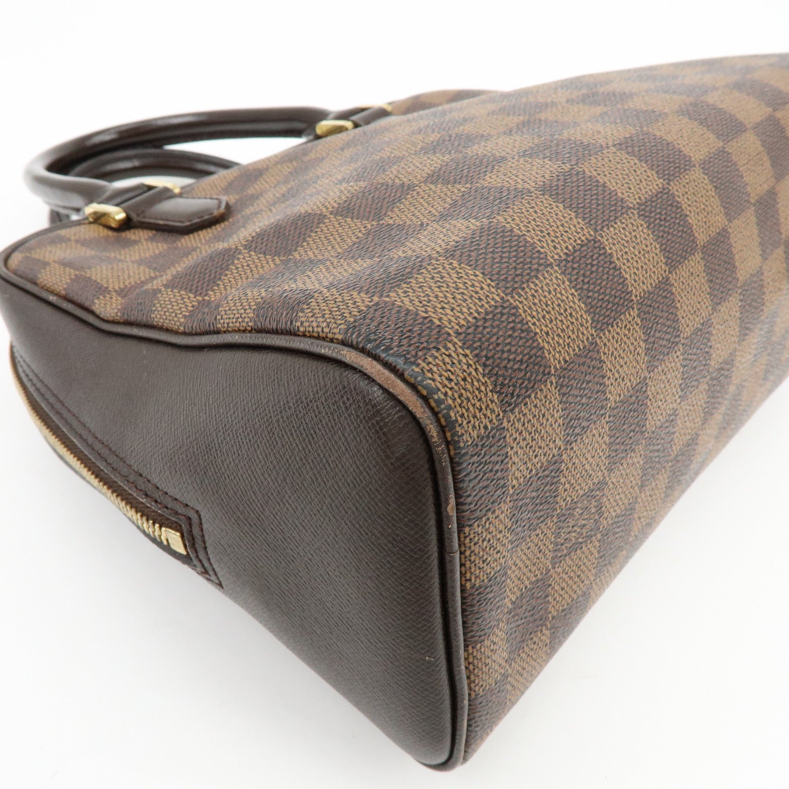 Louis Vuitton Damier Ebene Canvas Leather Brera Hand Bag N51150