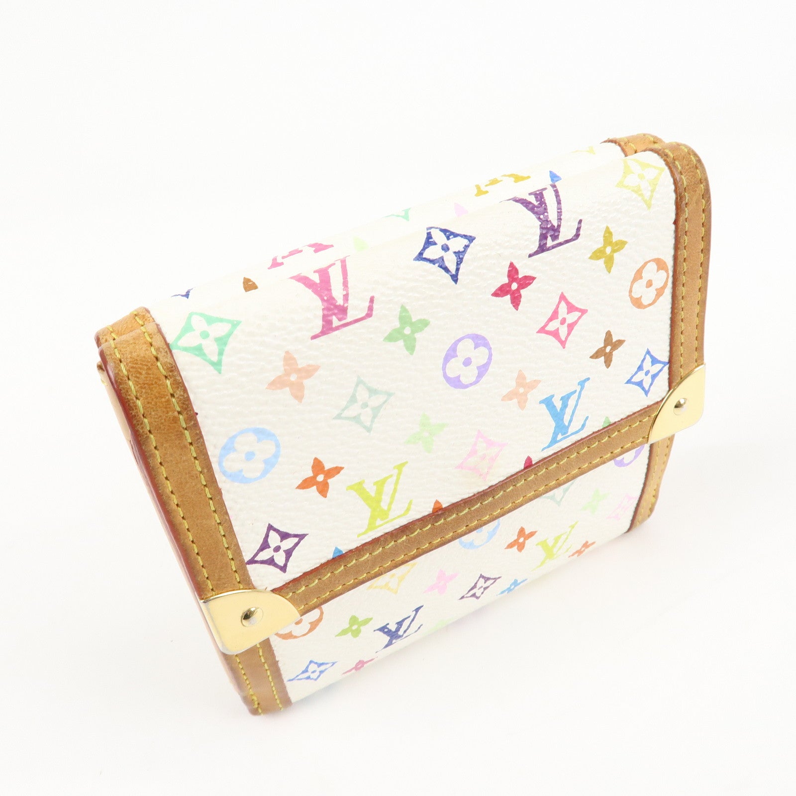 Louis Vuitton Monogram Multicolor Porte Monnaie Billets Carte Credit M92983 Used