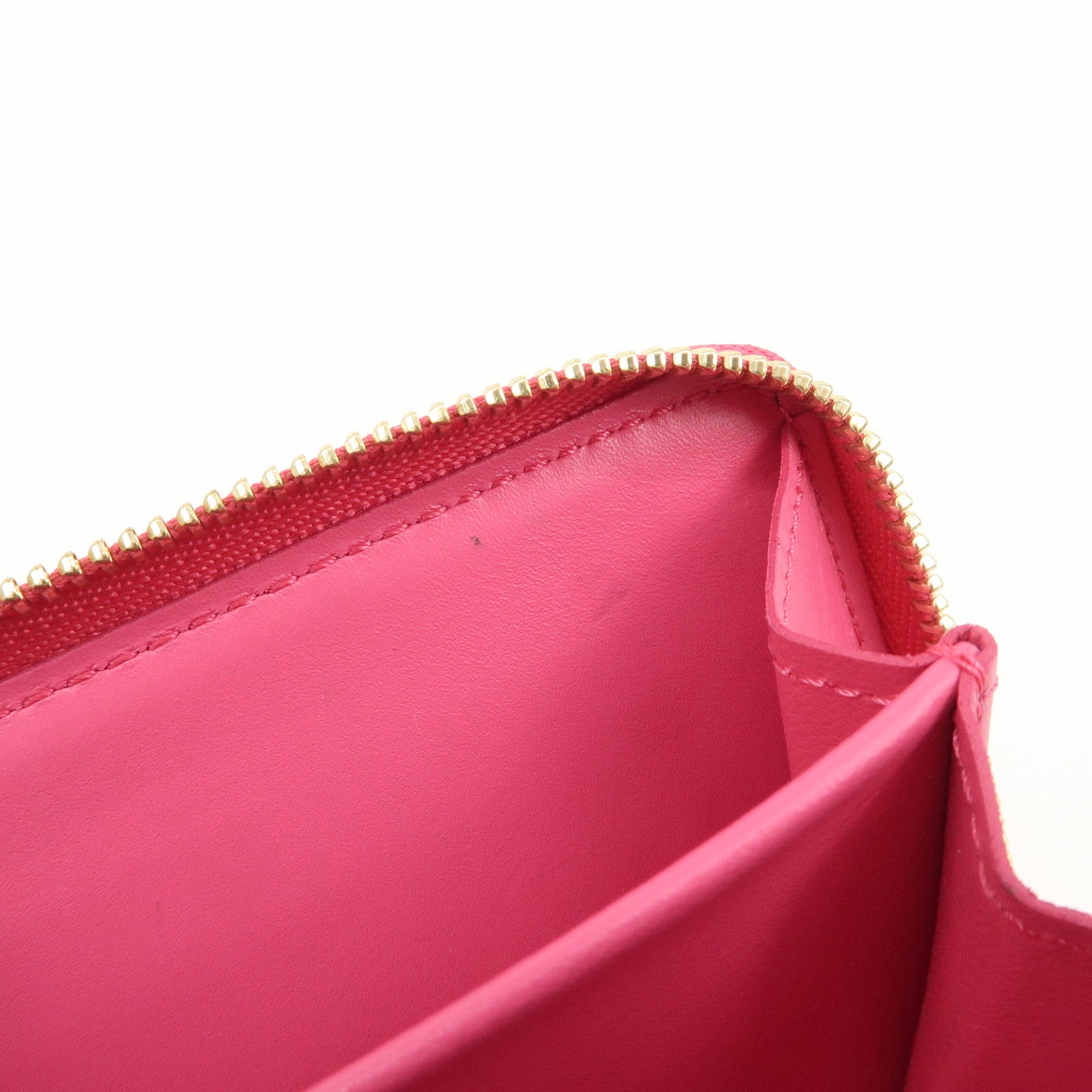 Louis Vuitton Nano Monogram Portefeuille Lou Wallet Pink M82357 Used