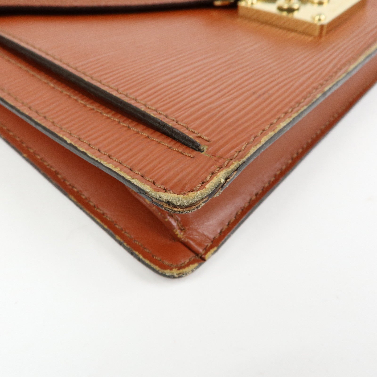Louis Vuitton Epi Sellier Dragonne Clutch Bag Kenya Brown M52613