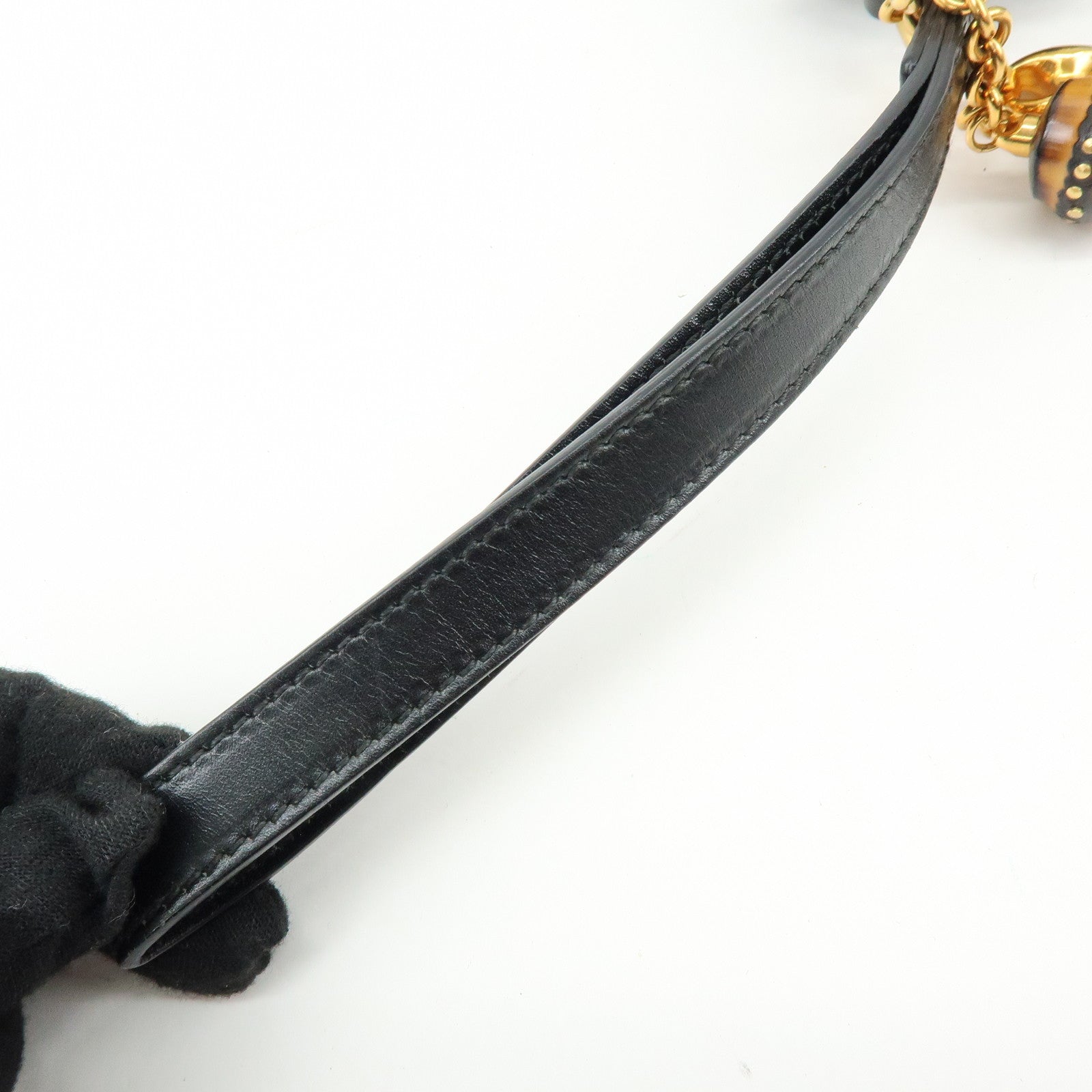 GUCCI Bamboo Guccissima Leather Clutch Bag Pouch Black 159913