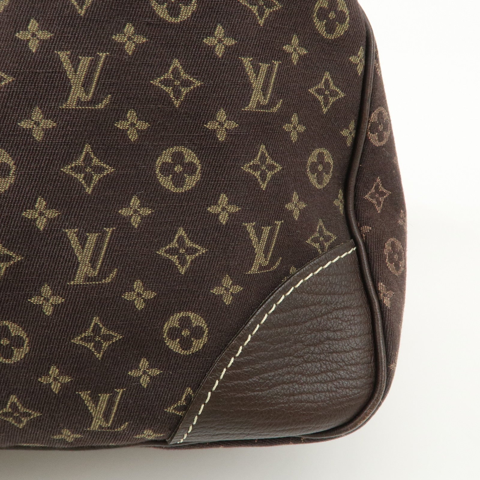 Louis Vuitton Monogram Mini Lin Boulogne Shoulder Bag Ebene M95225 Used