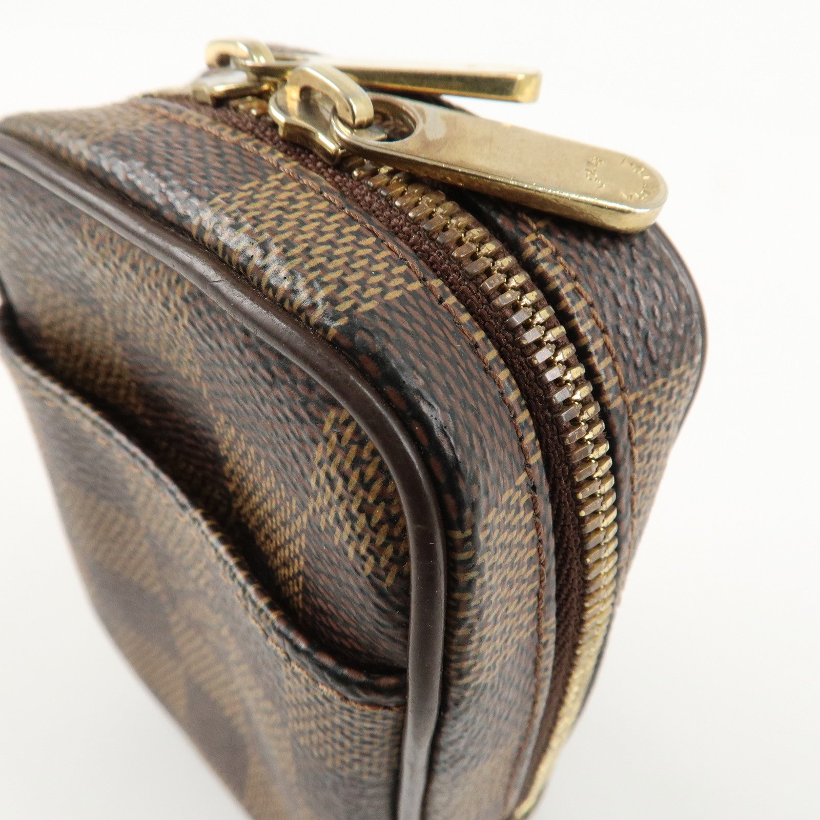 Louis Vuitton Damier Leather Canvas Etui Okapi PM Camera Case N61738 Used