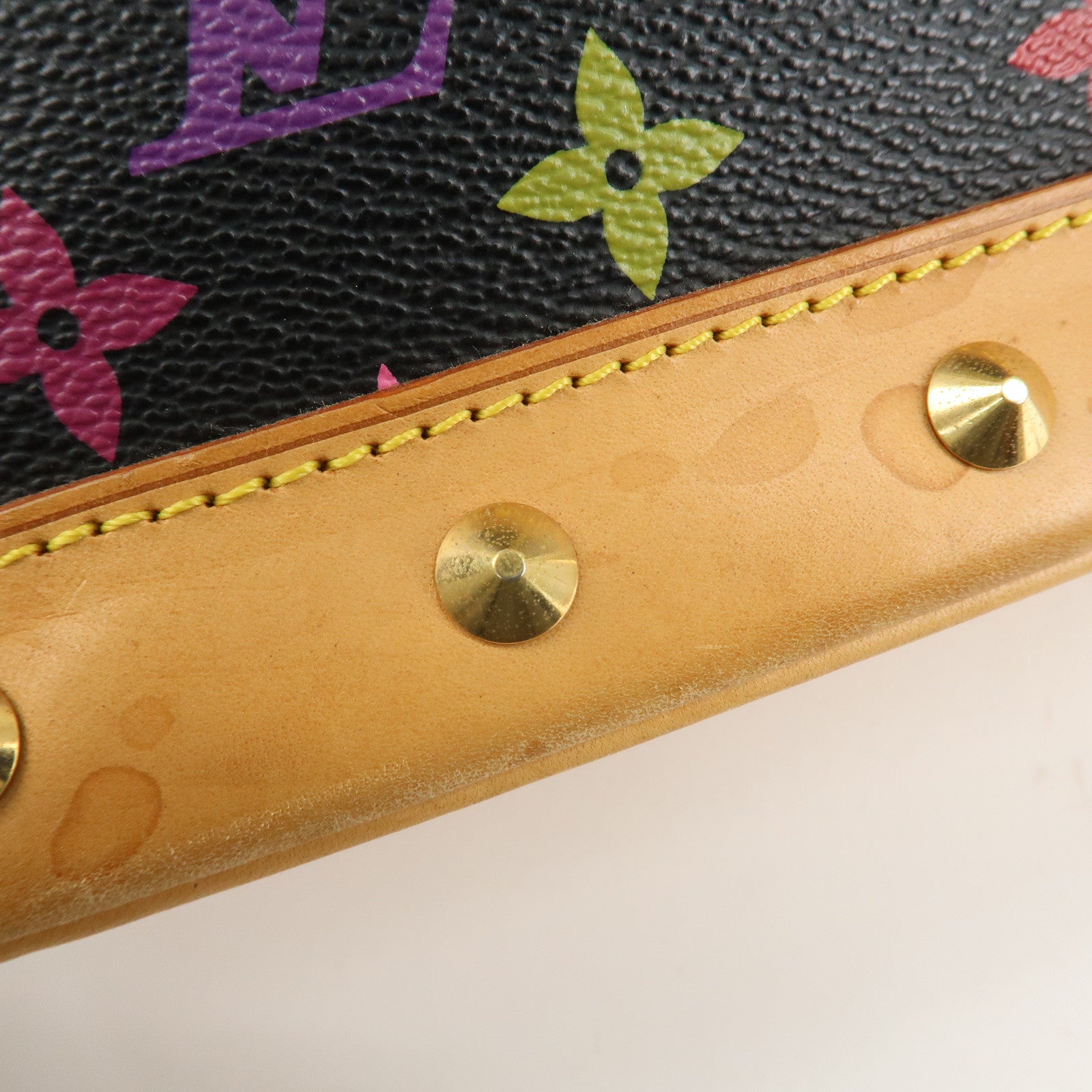 Louis Vuitton Monogram Multicolor Alma Hand Bag Noir M92646 Used