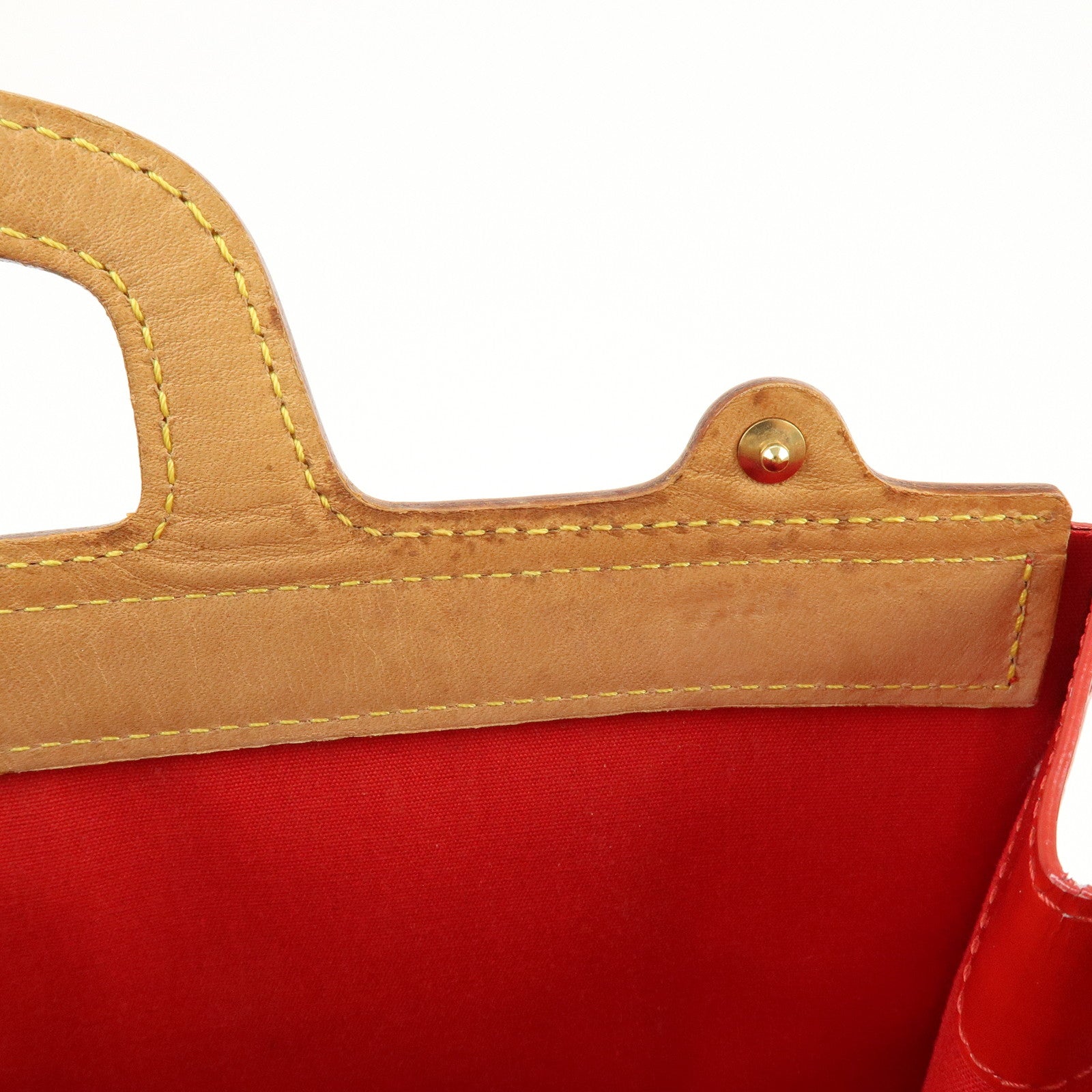 Louis Vuitton Monogram Vernis Stanton Hand Bag Rouge M91078