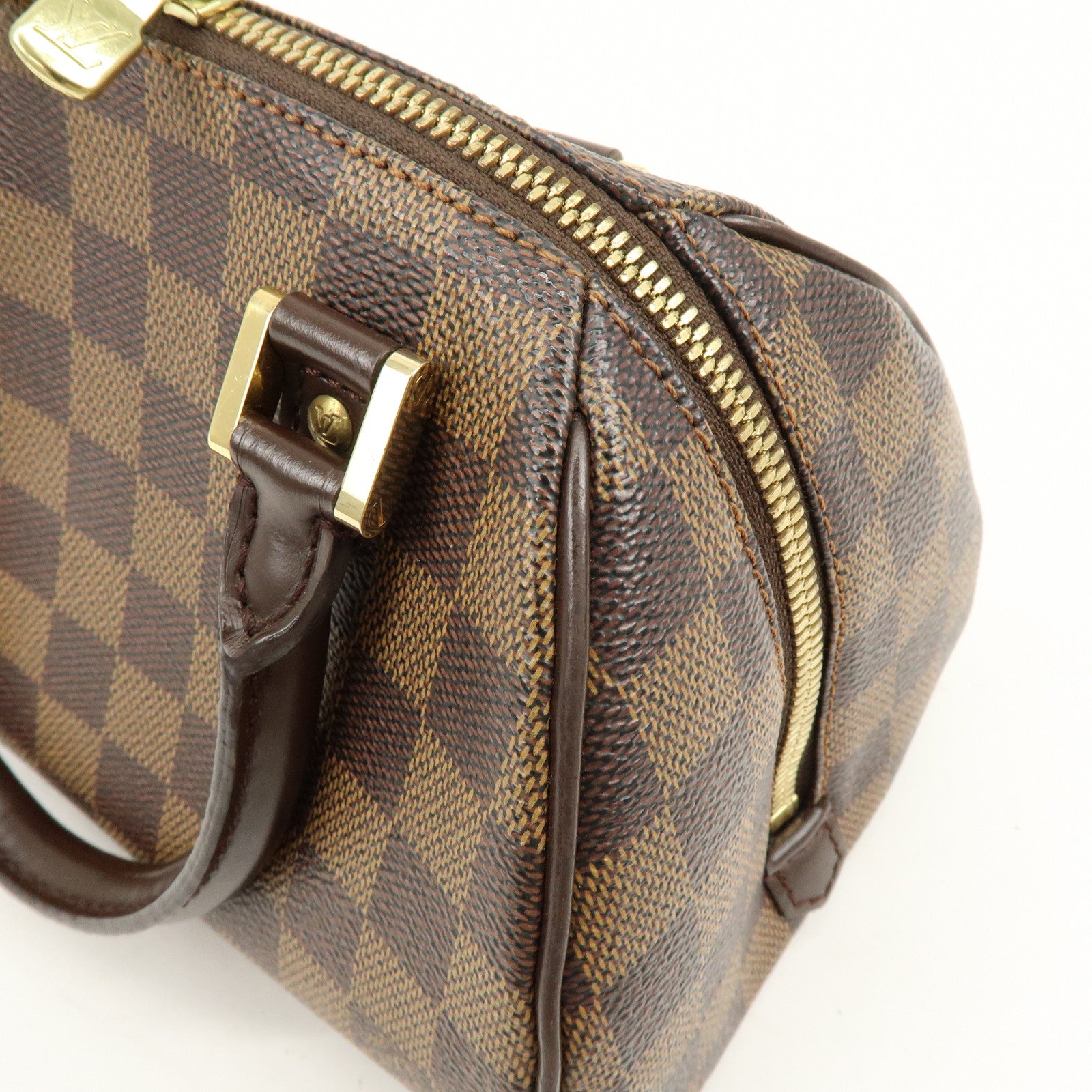 Louis Vuitton Damier Ebene Rivera Mini Hand Bag Brown N41436
