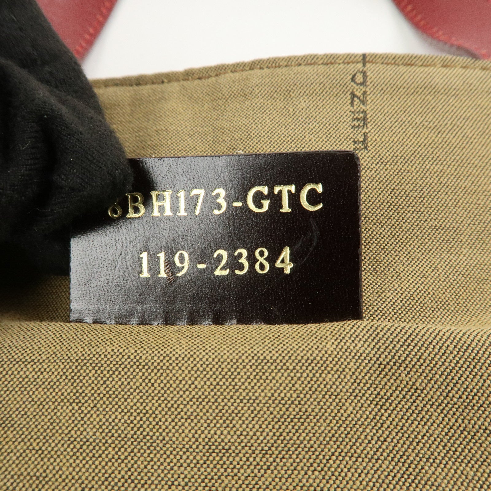 FENDI Canvas Leather Leopard Tote Bag Hand Bag Brown Red 8BH173