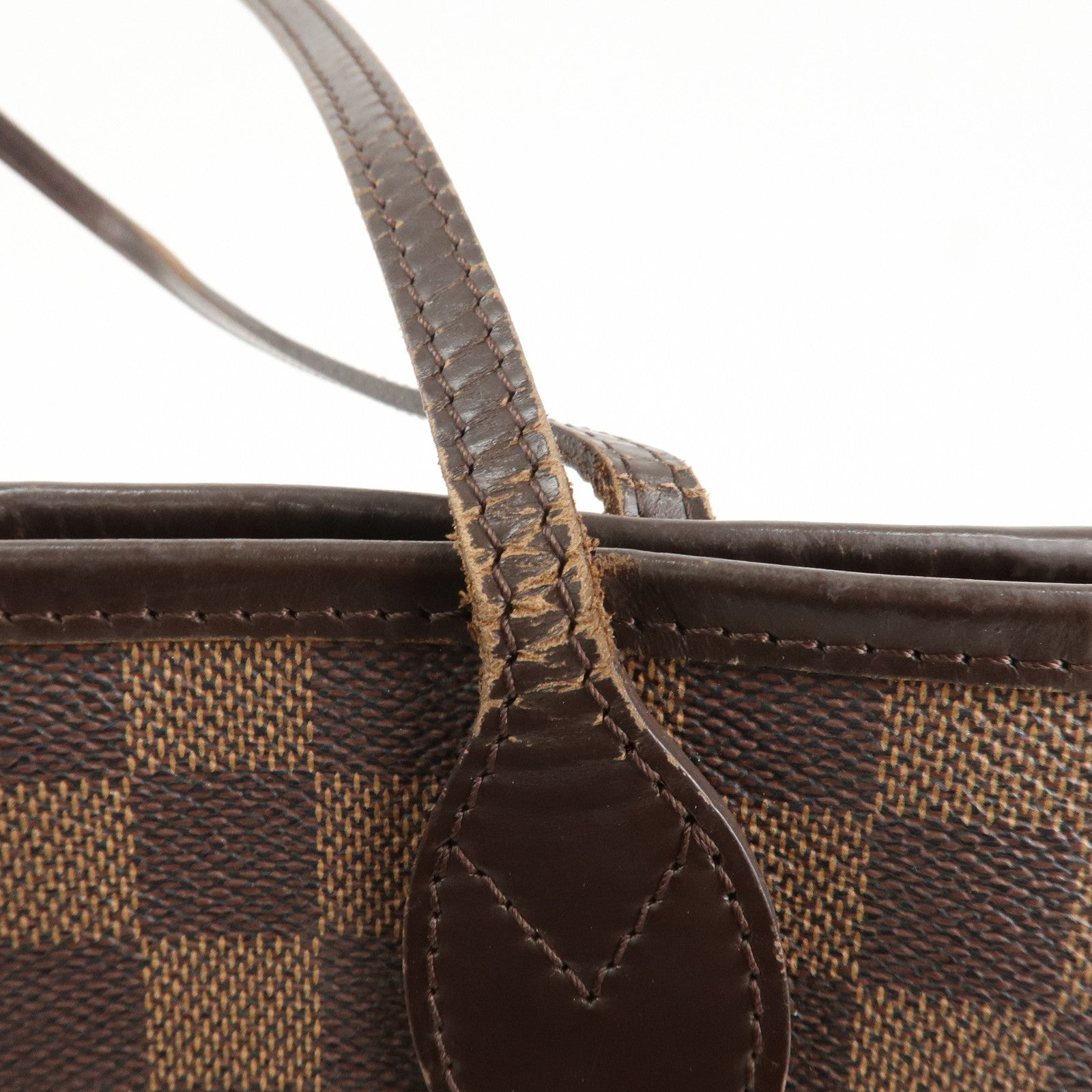 Louis Vuitton Damier Ebene Canvas Neverfull MM Tote Bag N51105 Used