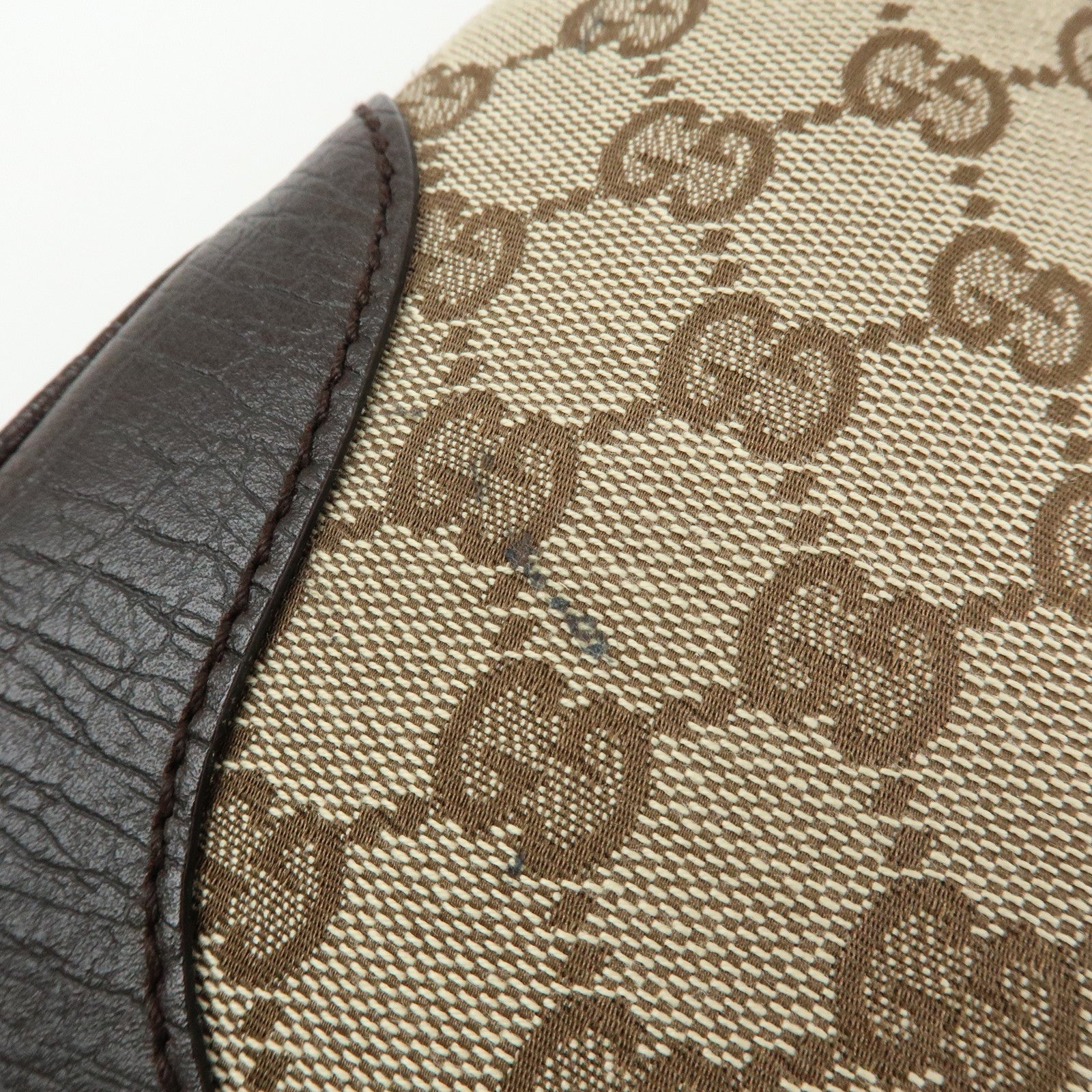 GUCCI Sherry Jackie GG Canvas Leather Shoulder Bag Hand Bag 00963