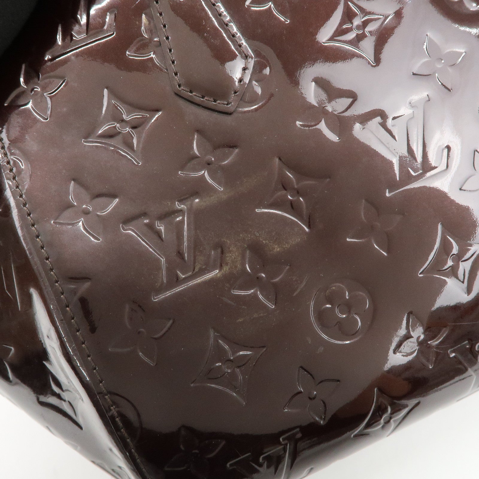 Louis Vuitton Monogram Vernis Sherwood PM Hand Bag Amarante M91493