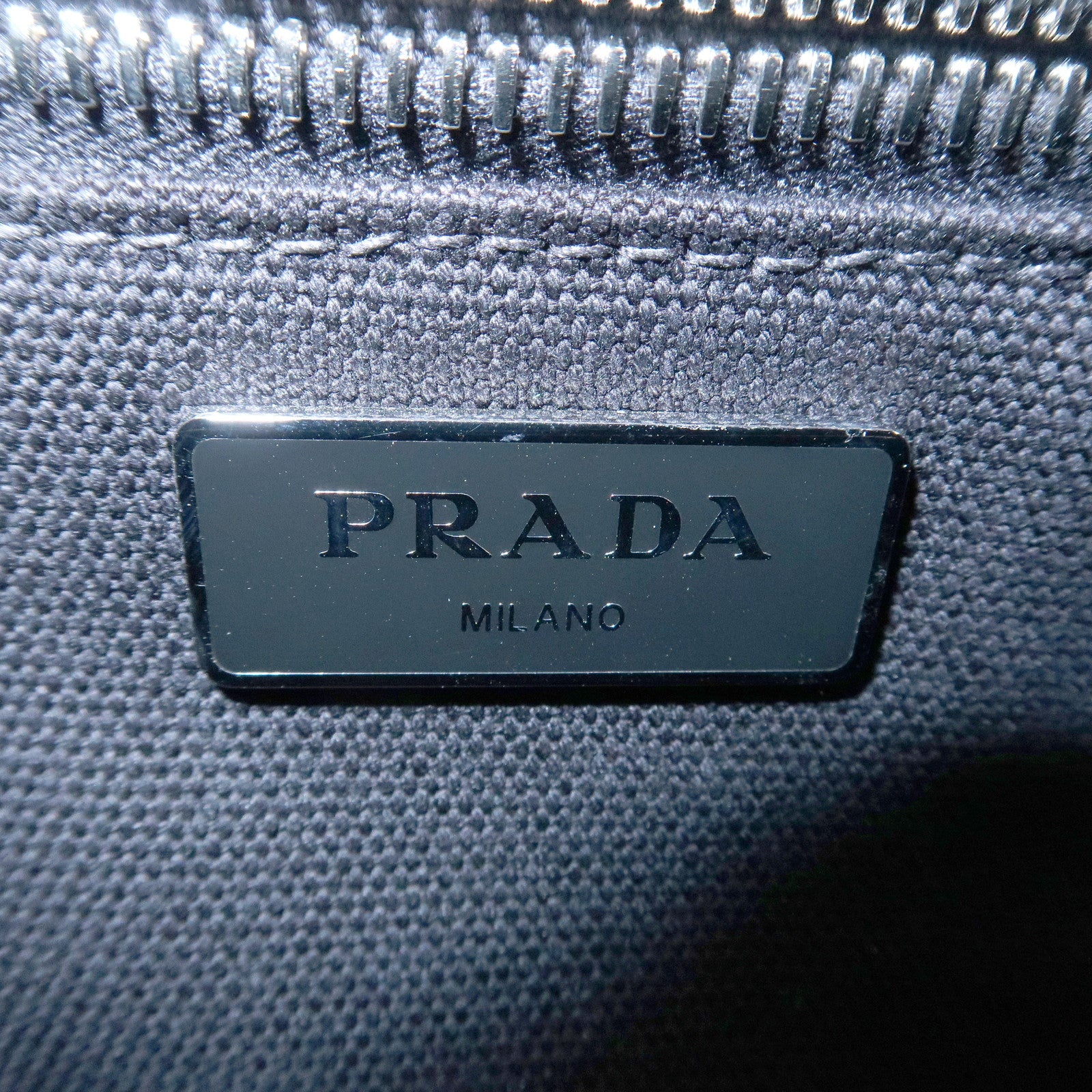 PRADA Wicker Canvas Basket Bag Beige Multicolor Silver HDW 1BG835