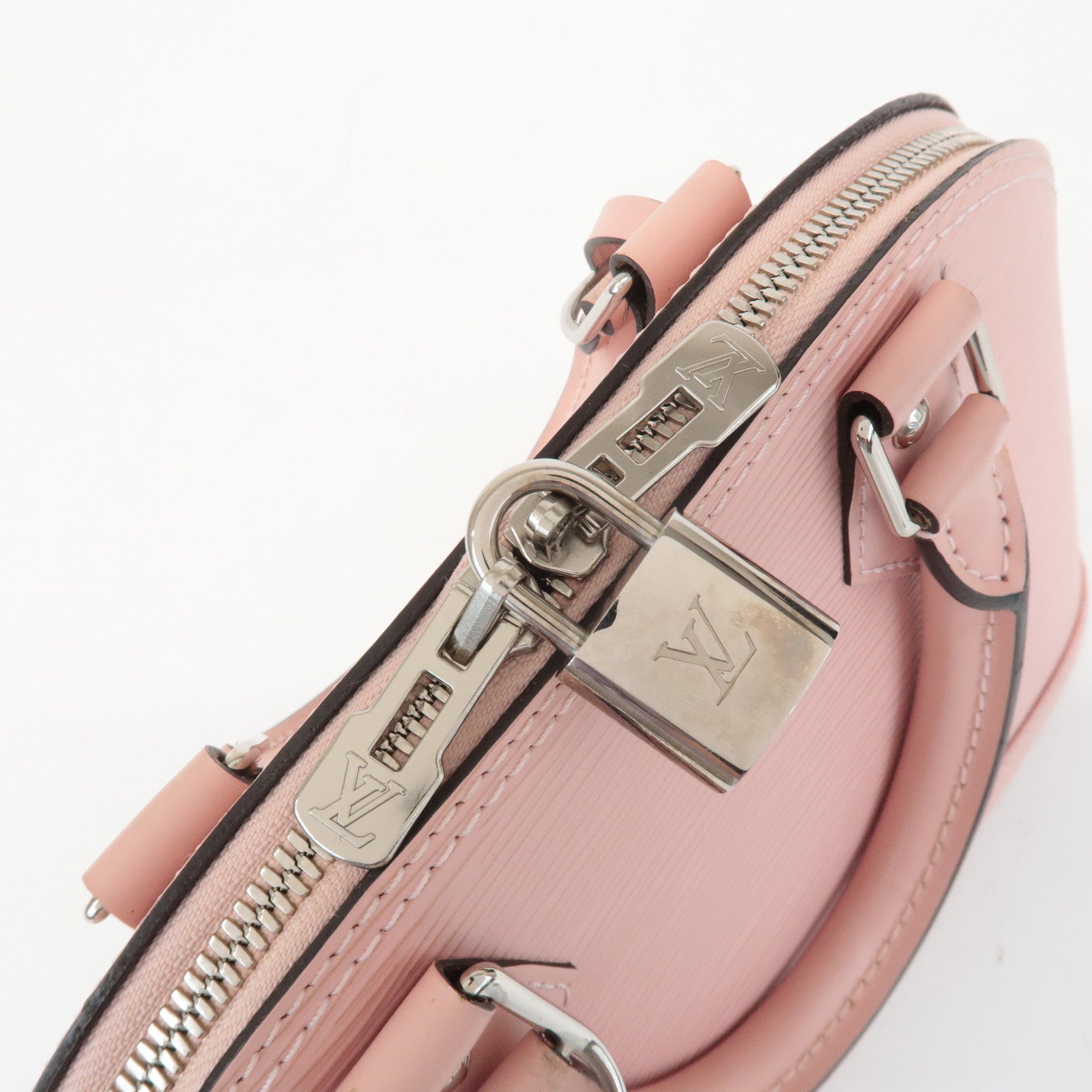 Louis Vuitton Epi Alma BB 2Way Hand Bag Rose Ballerine M41327 Used