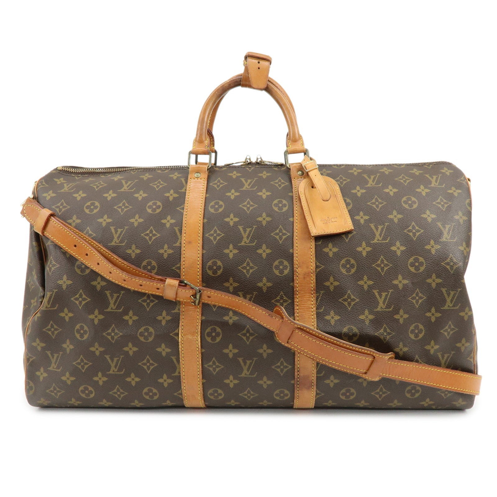 Louis Vuitton Monogram Keep All Bandouliere 55 Boston Bag M41414
