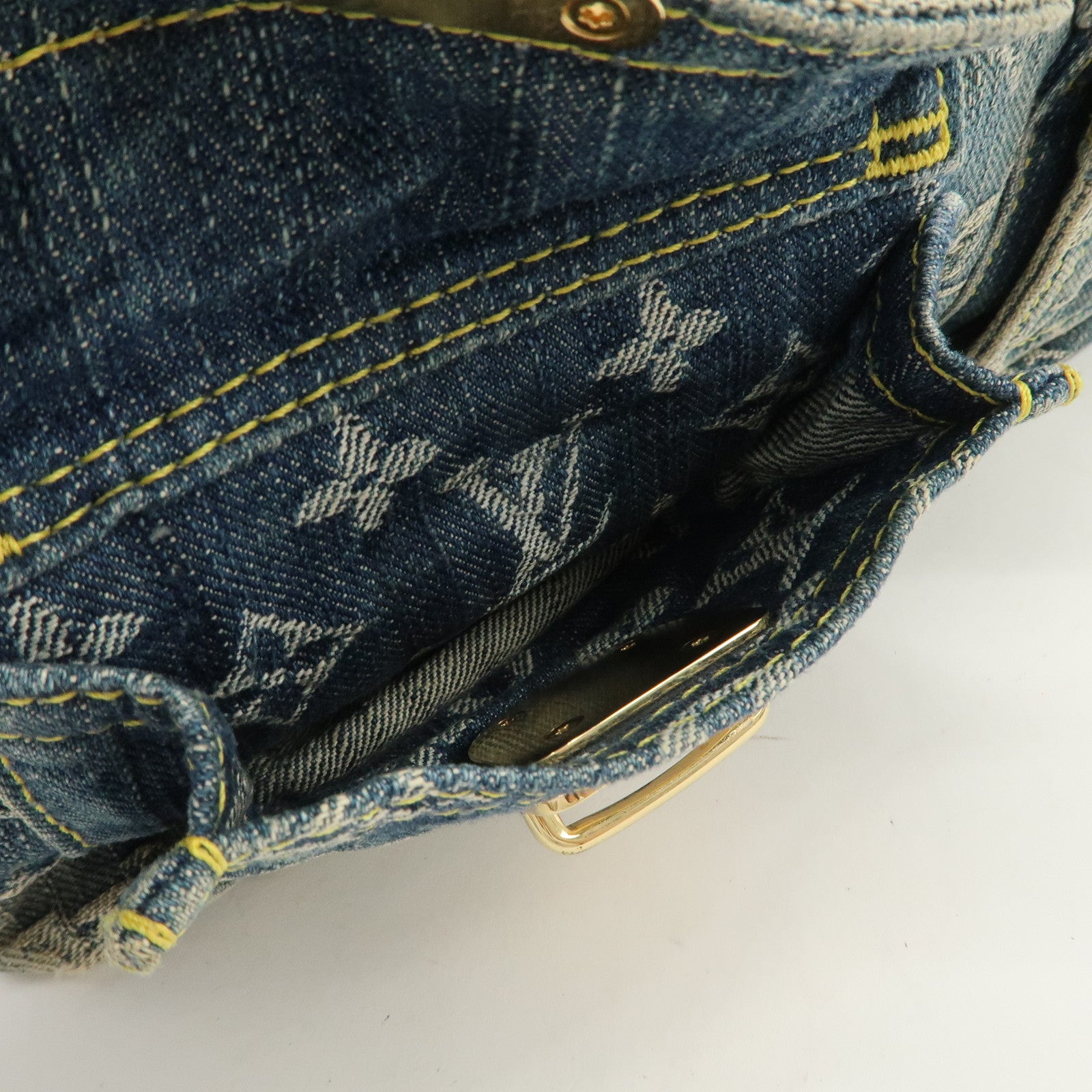 Louis Vuitton Monogram Denim Baggy PM 2Way Bag Shoulder Bag M95049