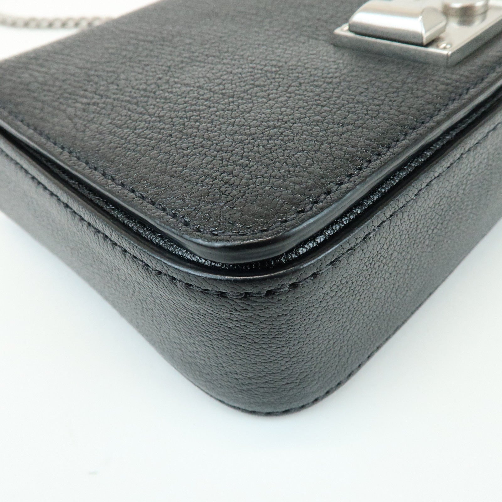 MIU MIU Chain Shoulder Bag Crossbody Bag Black 5BD153